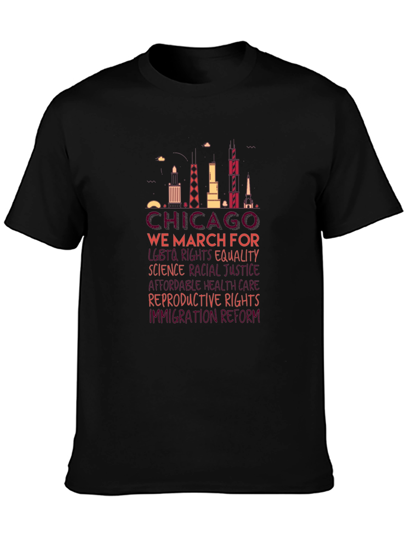 Chicago We March For Equality Graphic Tee