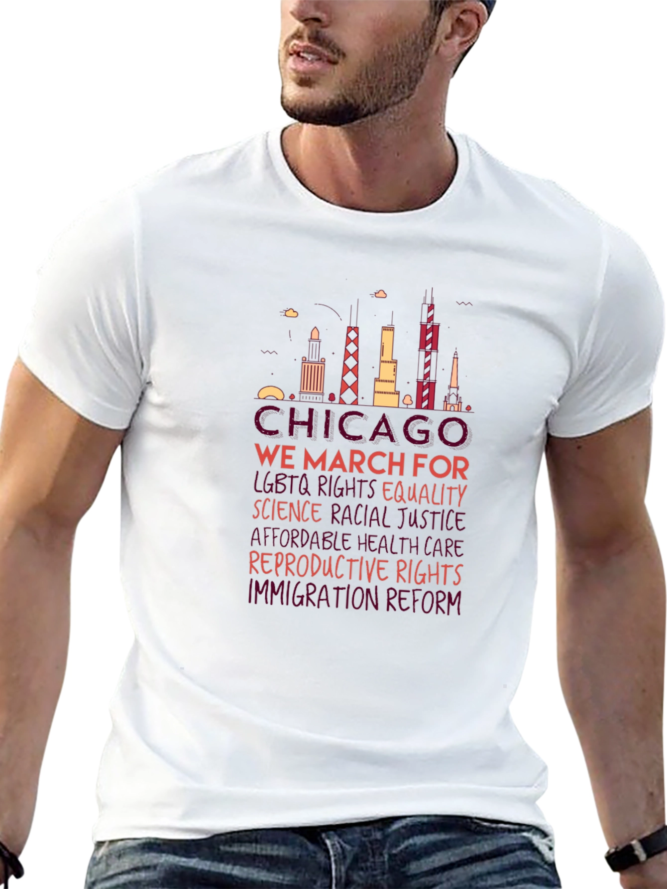 Chicago We March For Equality Graphic Tee