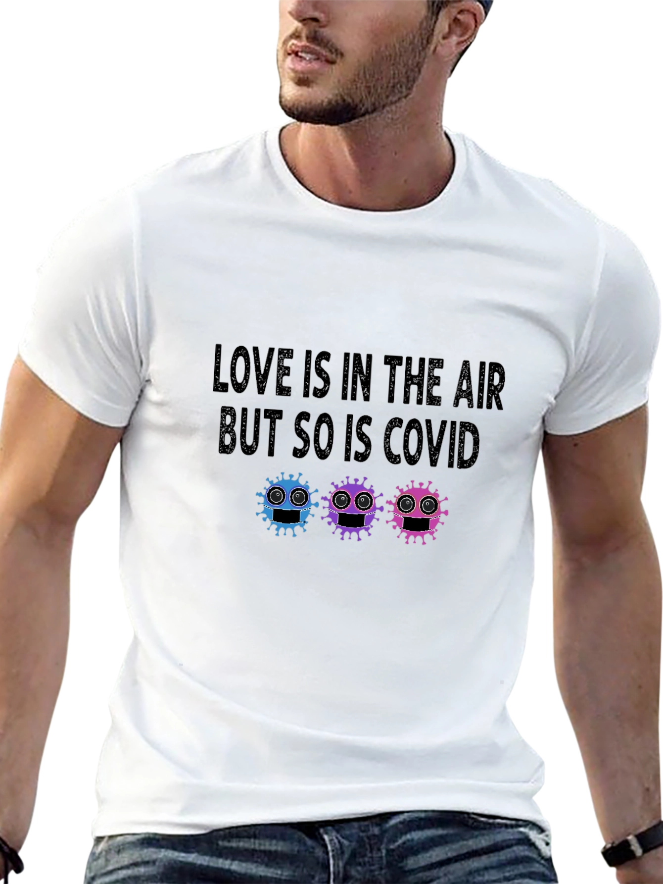 Love & COVID Graphic Tee - Funny Virus T-Shirt