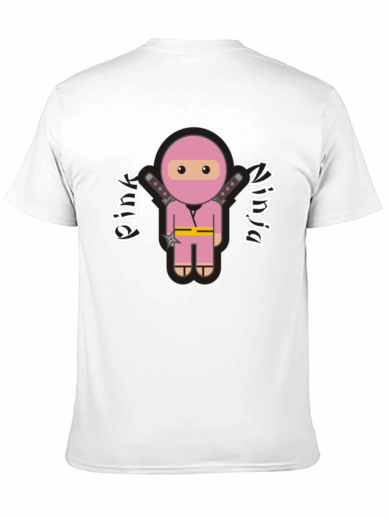 Pink Ninja Graphic T-Shirt - Funny Cartoon Tee