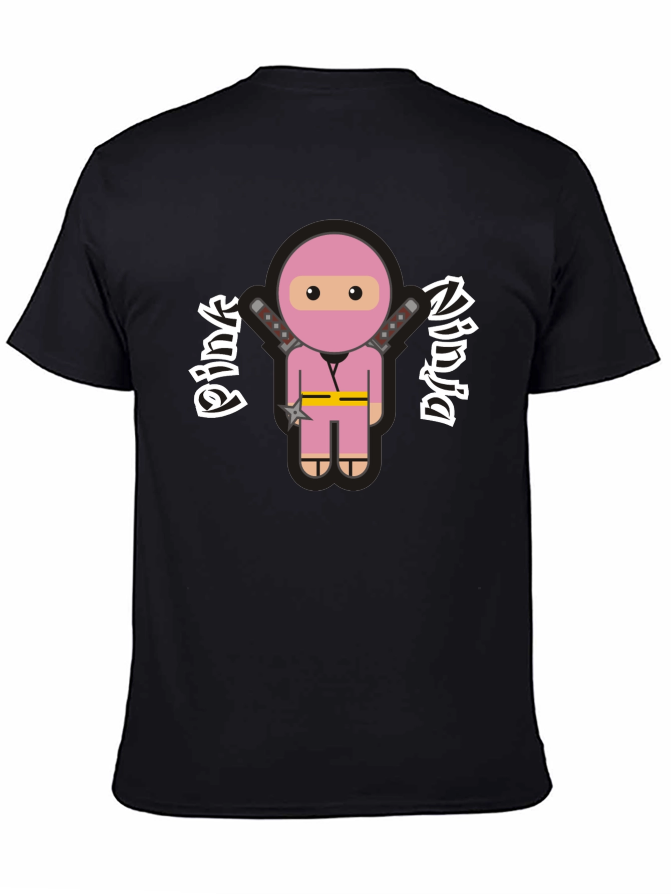 Pink Ninja Graphic T-Shirt - Funny Cartoon Tee