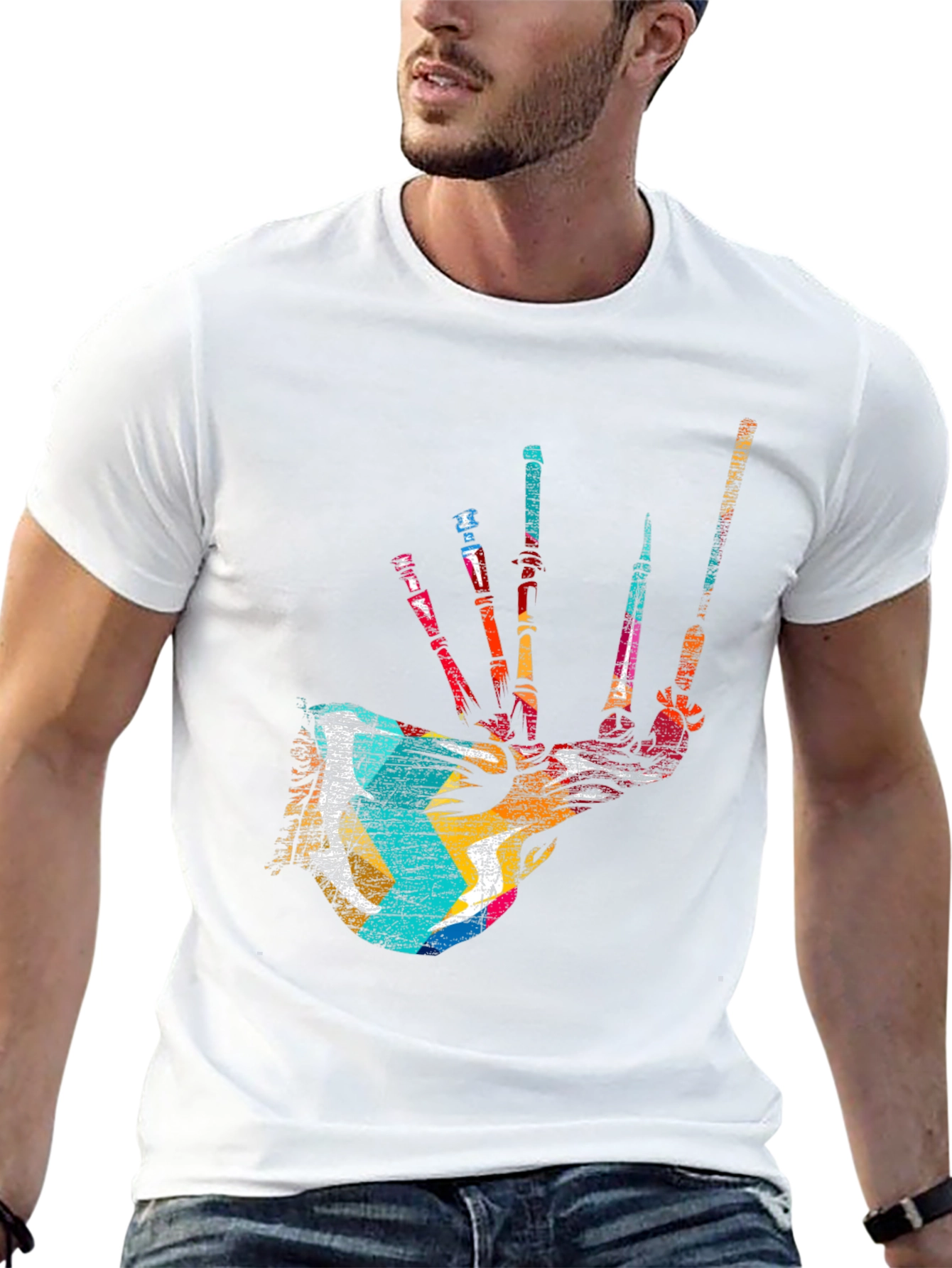 Bagpipe Graphic T-Shirt - Stylish Music Tee
