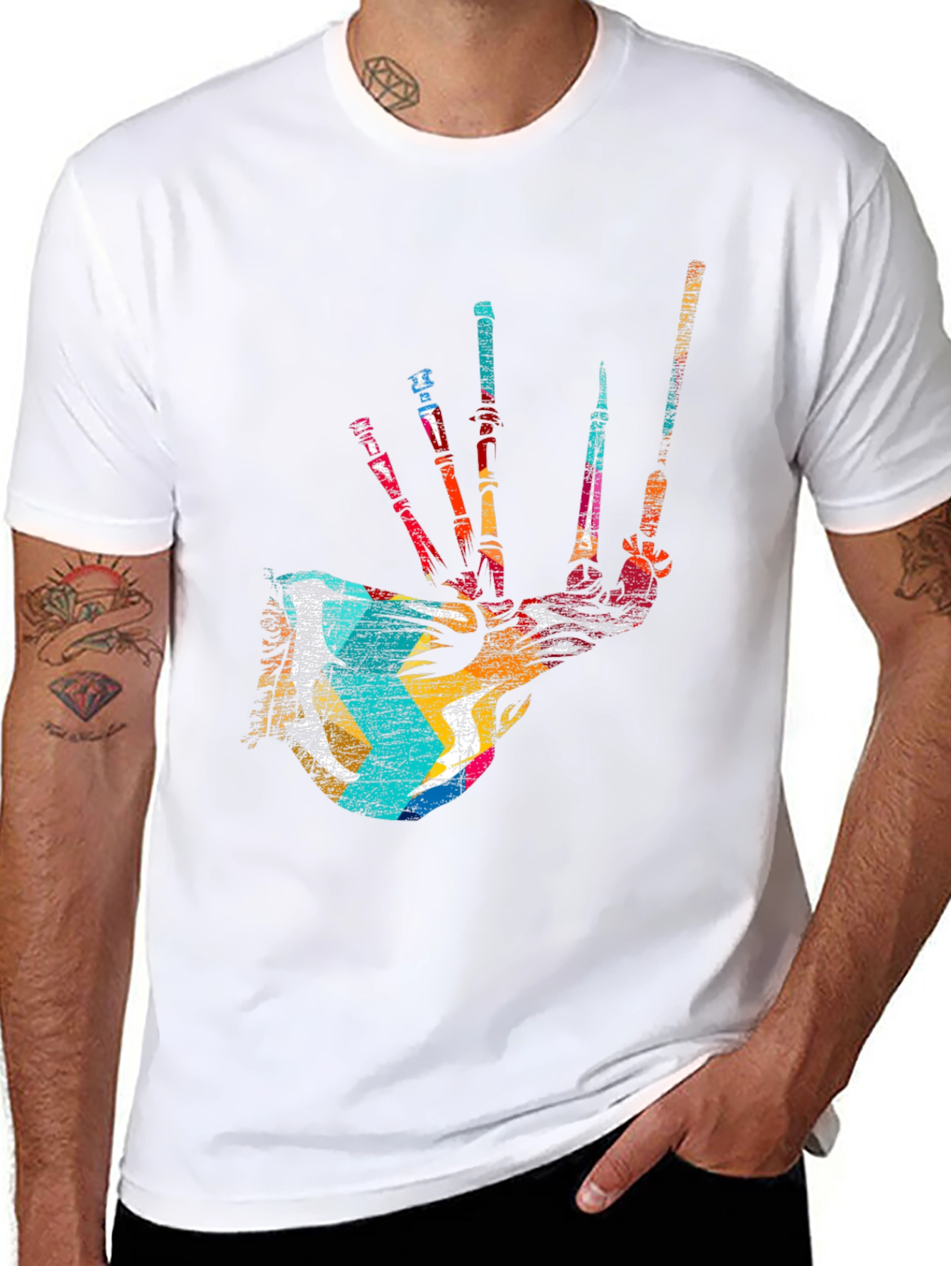 Bagpipe Graphic T-Shirt - Stylish Music Tee