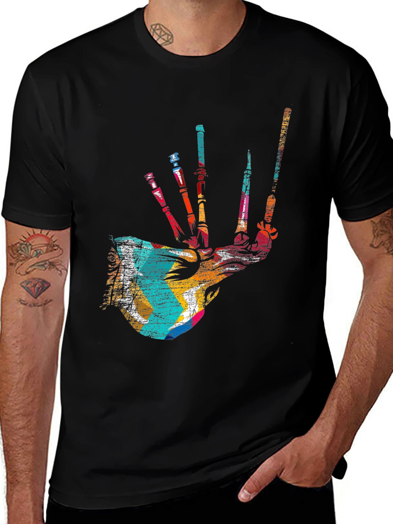 Bagpipe Graphic T-Shirt - Stylish Music Tee