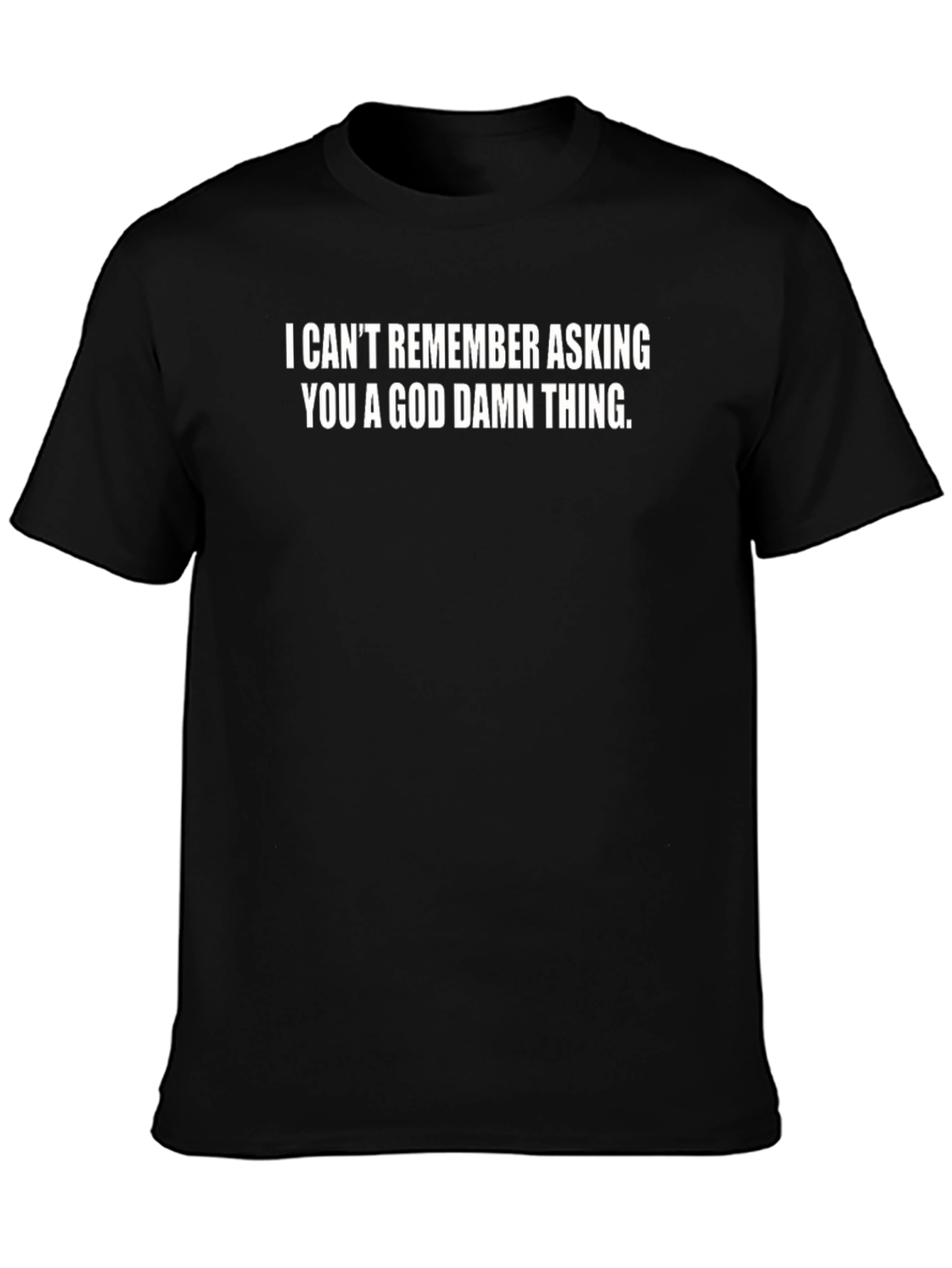Funny Sarcastic Graphic Tee - I Cant Remember Asking