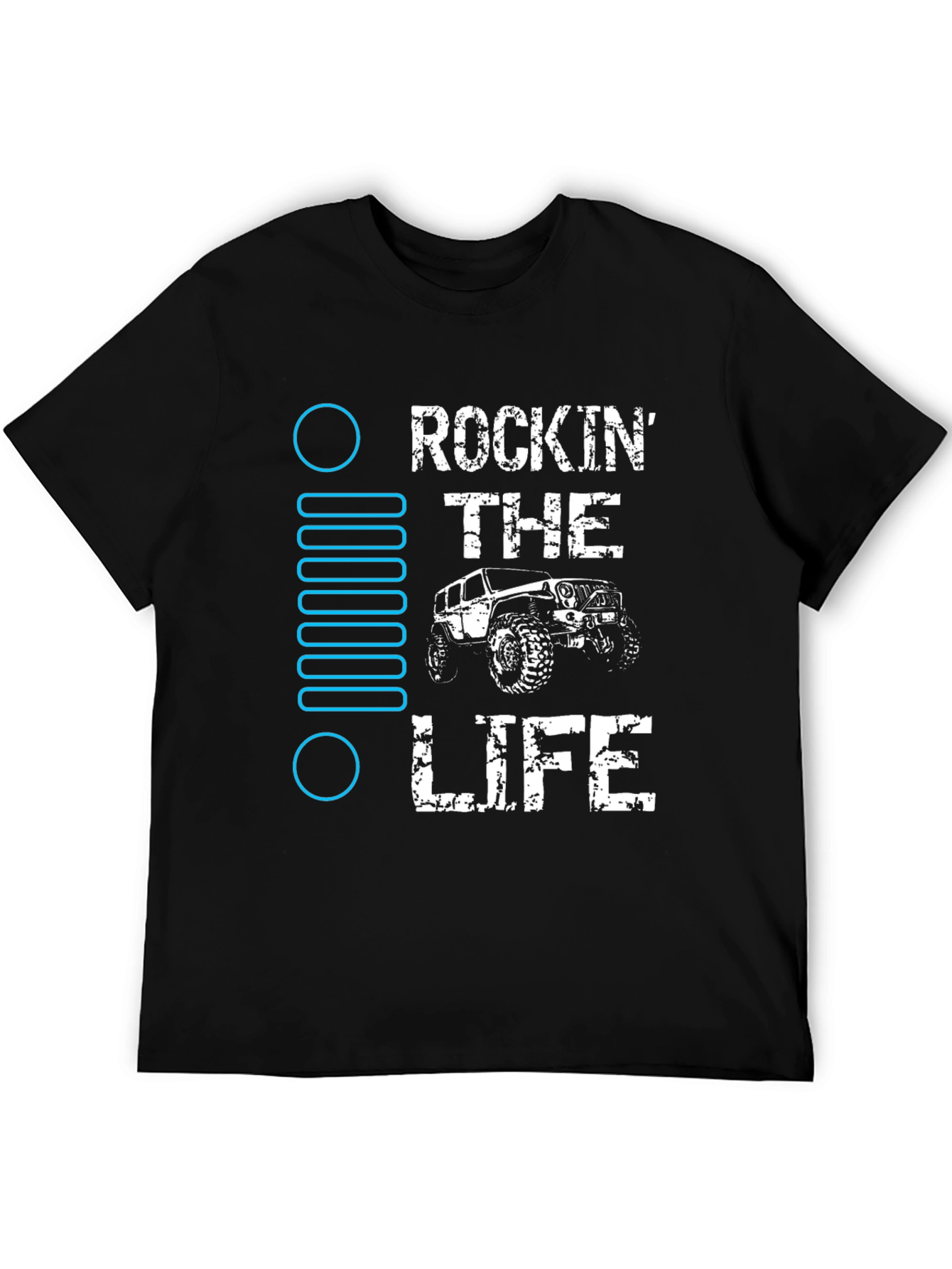 Rockin the Life Black Jeep T-Shirt