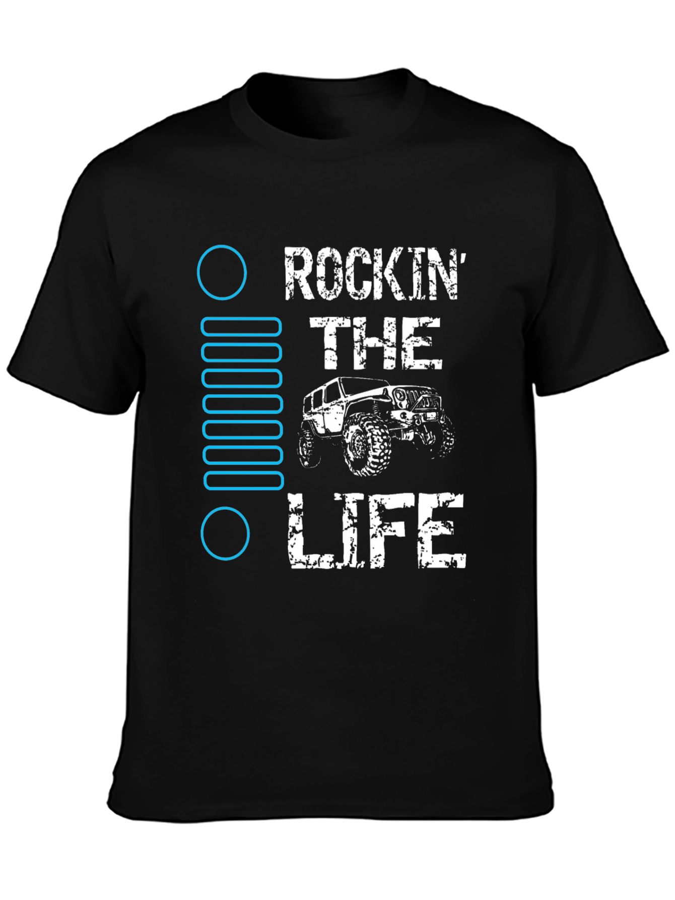 Rockin the Life Black Jeep T-Shirt