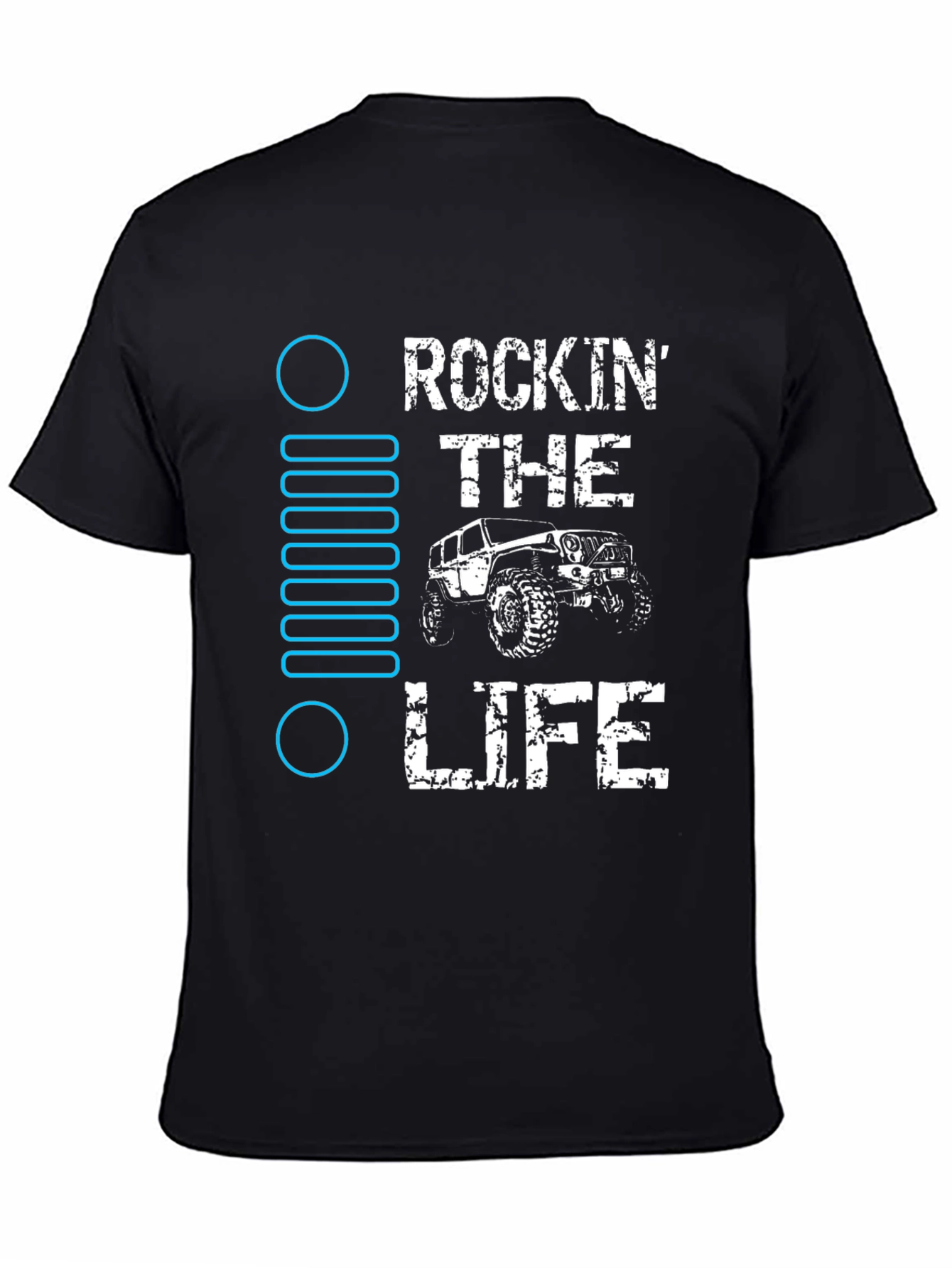 Rockin the Life Black Jeep T-Shirt