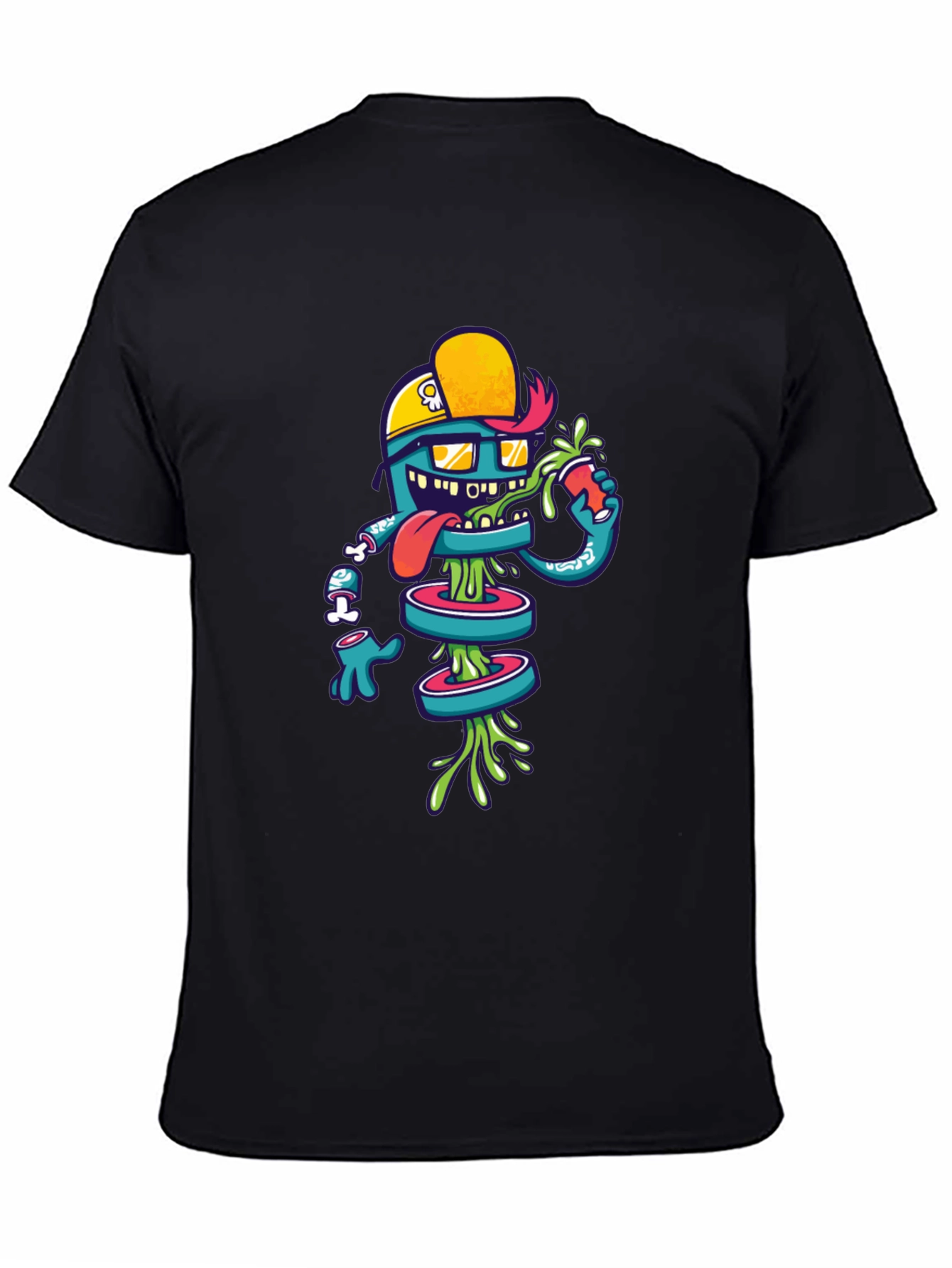 Funky Graphic Tee: Cartoon Character Design