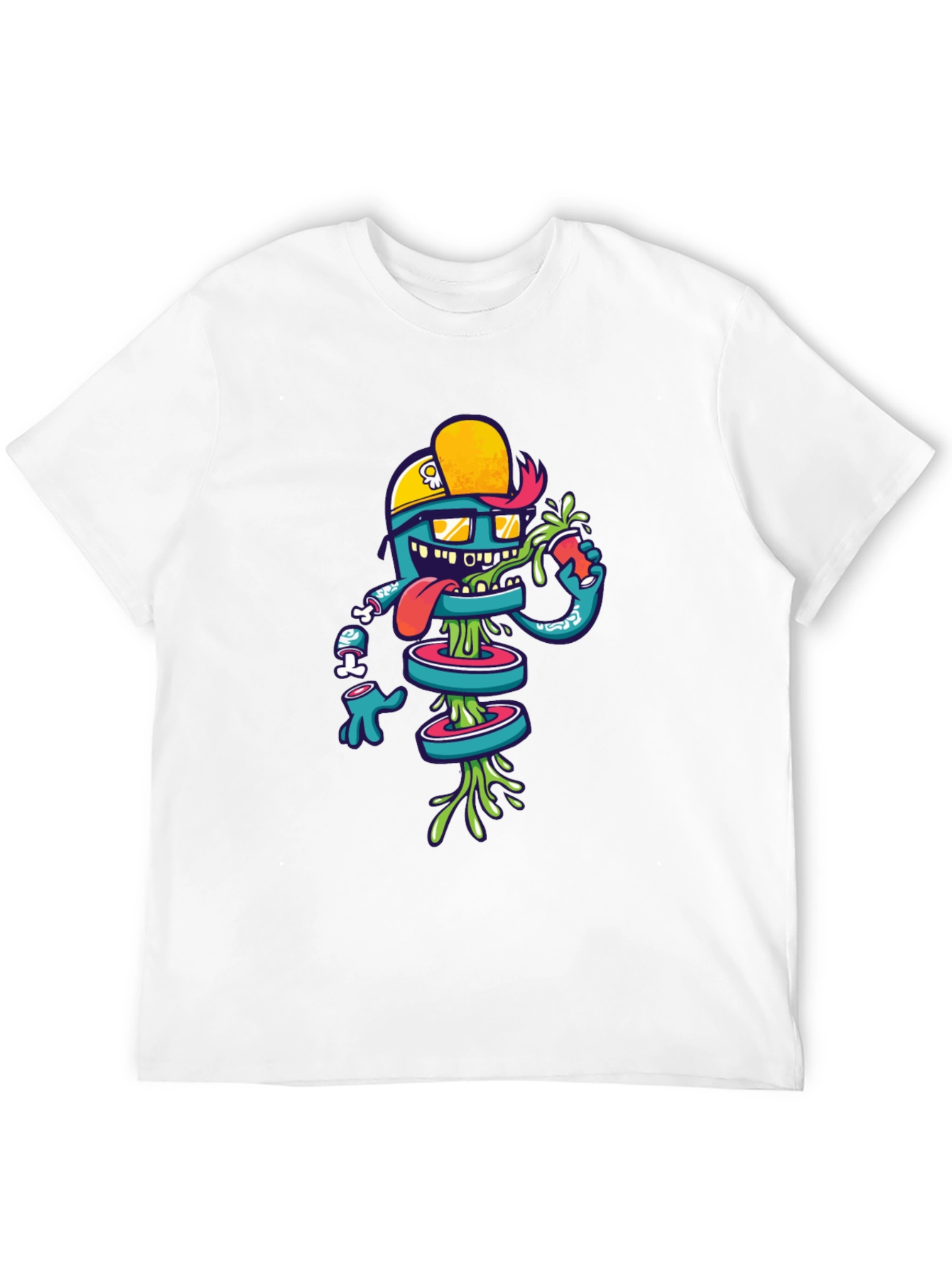 Funky Graphic Tee: Cartoon Character Design