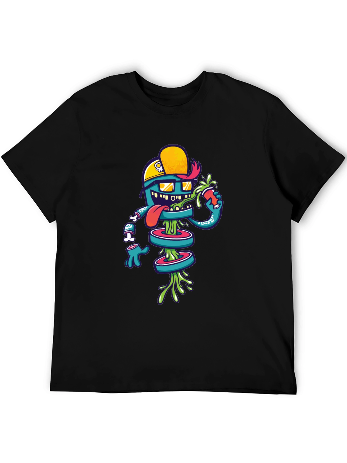 Funky Graphic Tee: Cartoon Character Design
