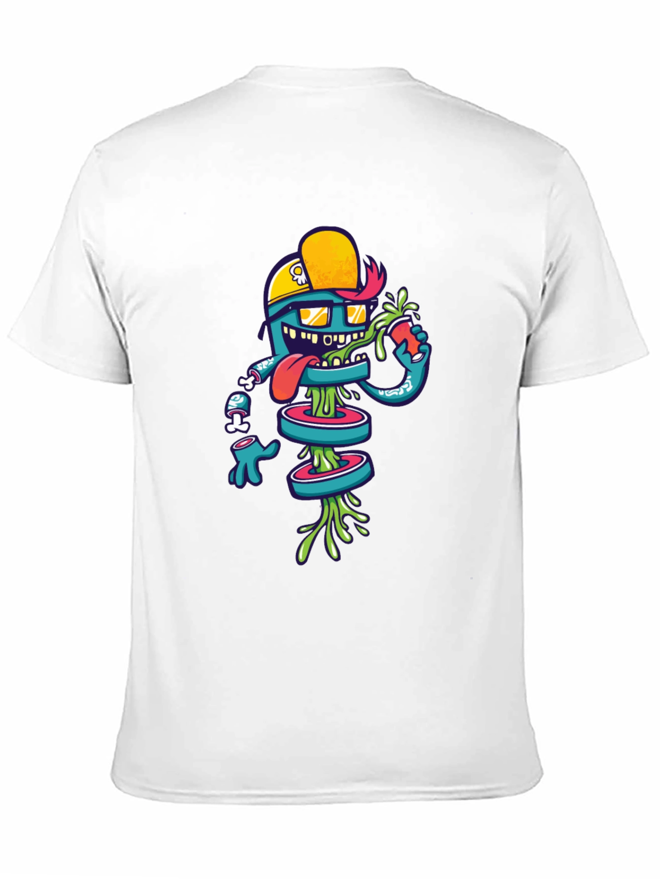 Funky Graphic Tee: Cartoon Character Design