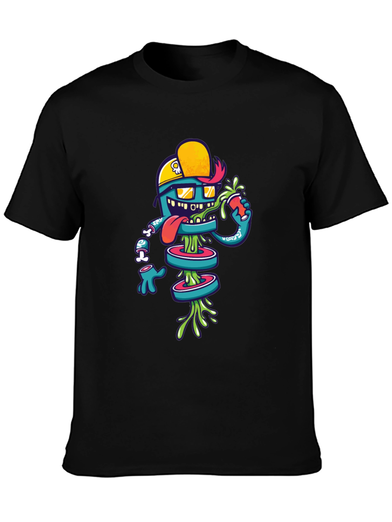 Funky Graphic Tee: Cartoon Character Design