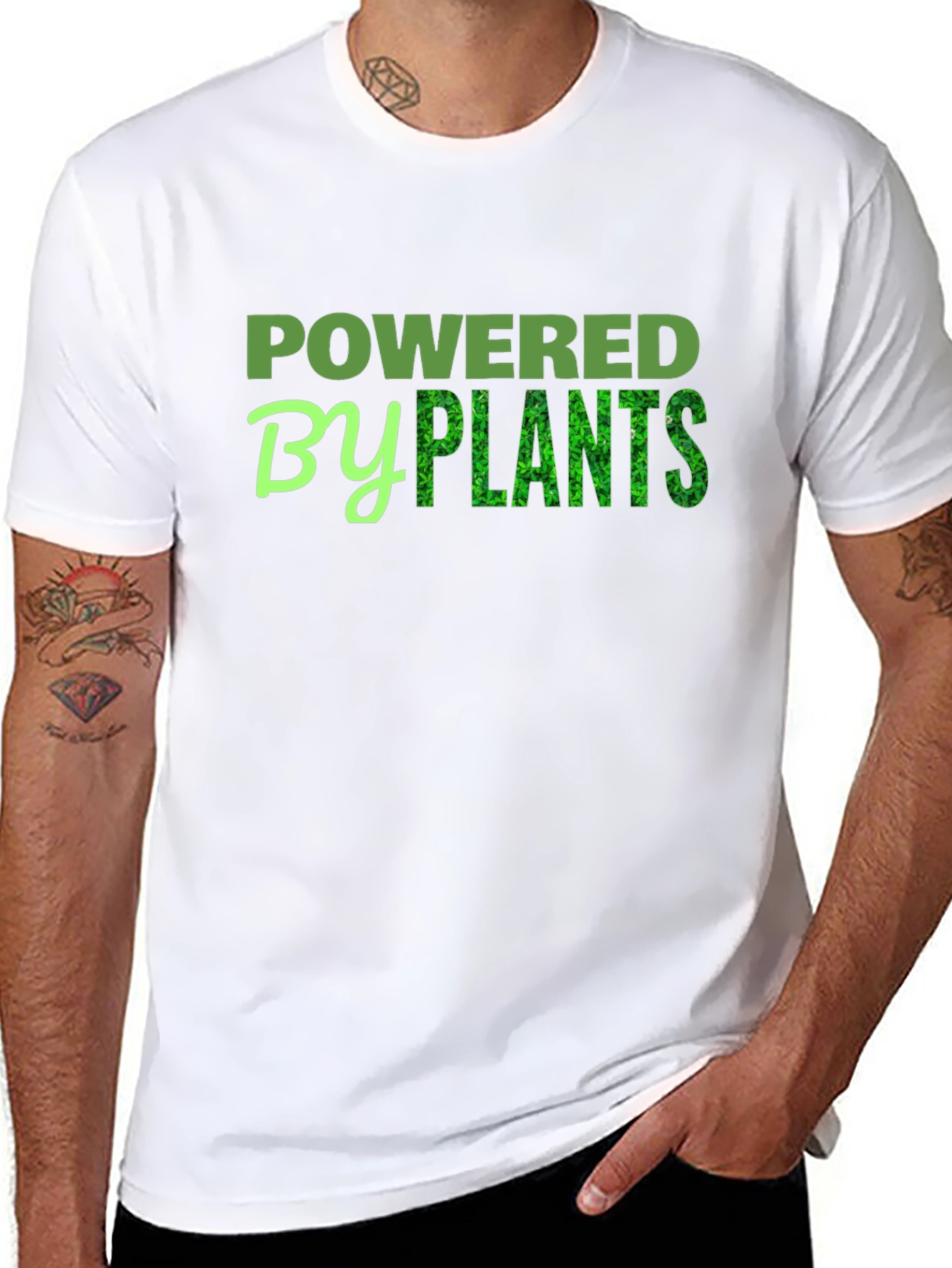 Powered by Plants T-Shirt - Vegan Friendly Design