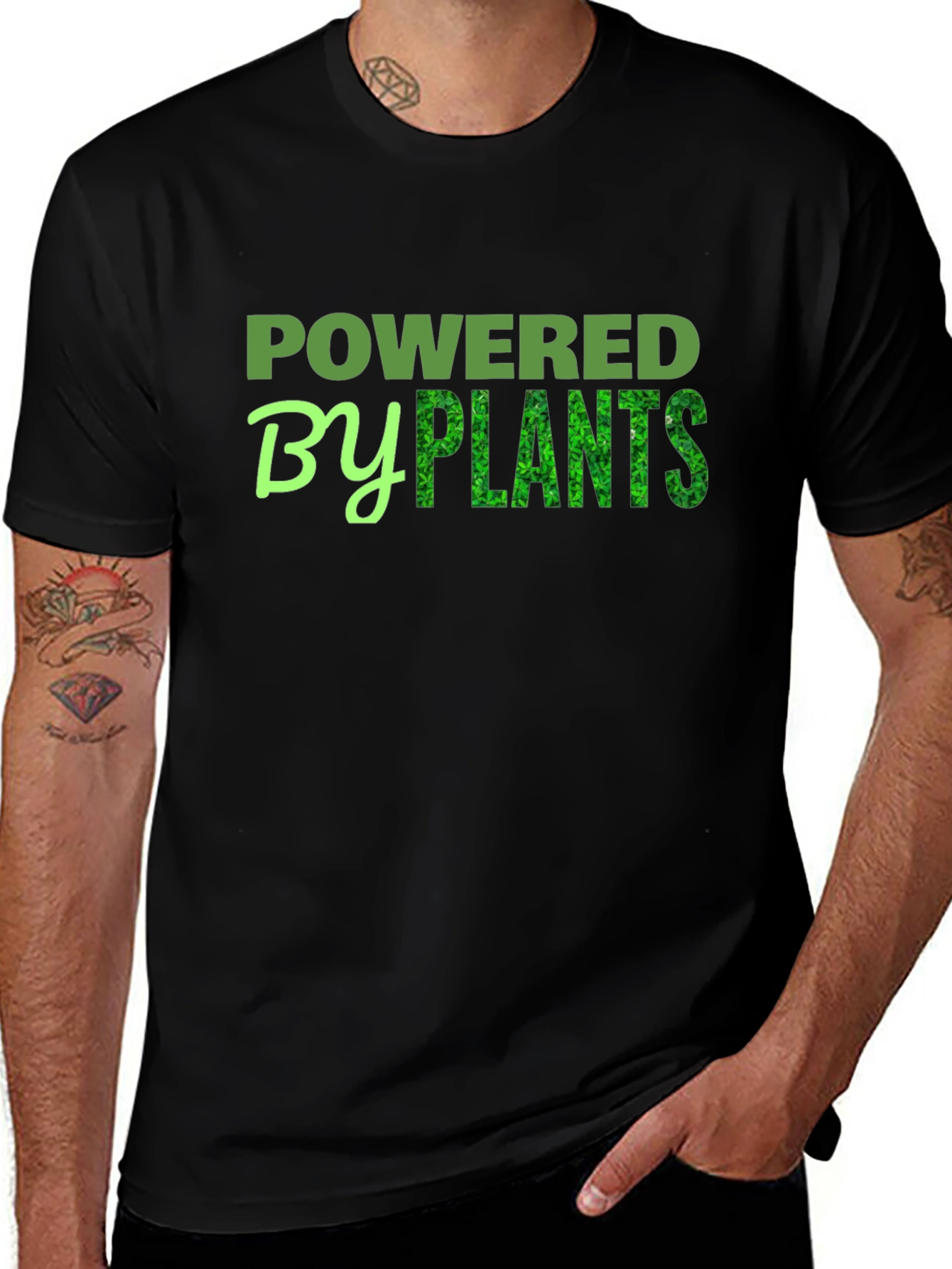 Powered by Plants T-Shirt - Vegan Friendly Design