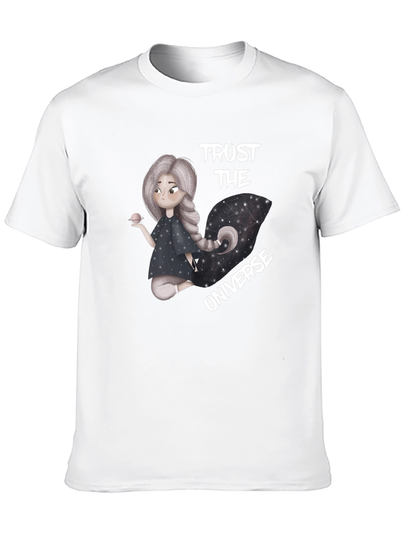 Trust the Universe Graphic Tee - Black Cotton Blend
