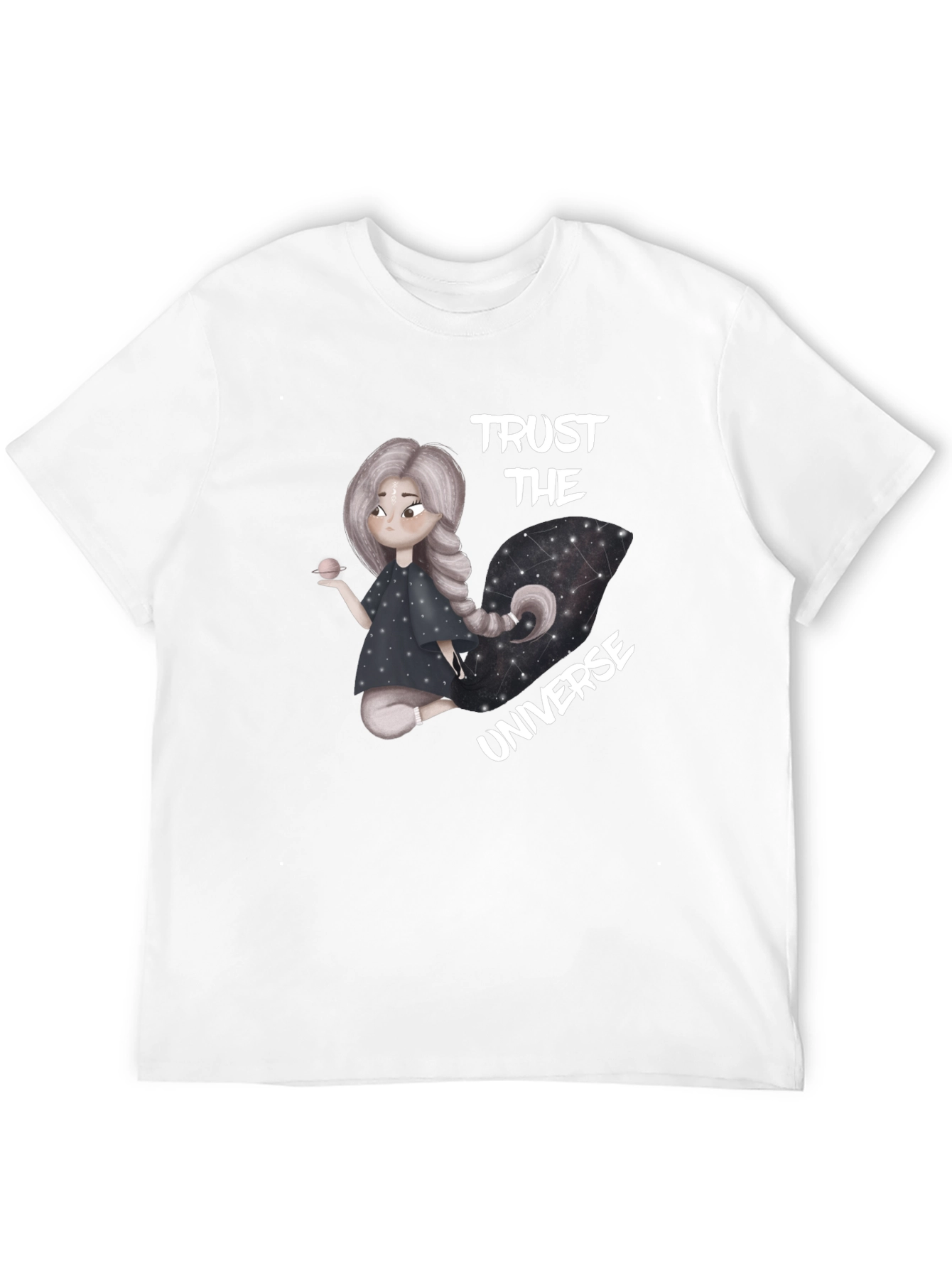 Trust the Universe Graphic Tee - Black Cotton Blend