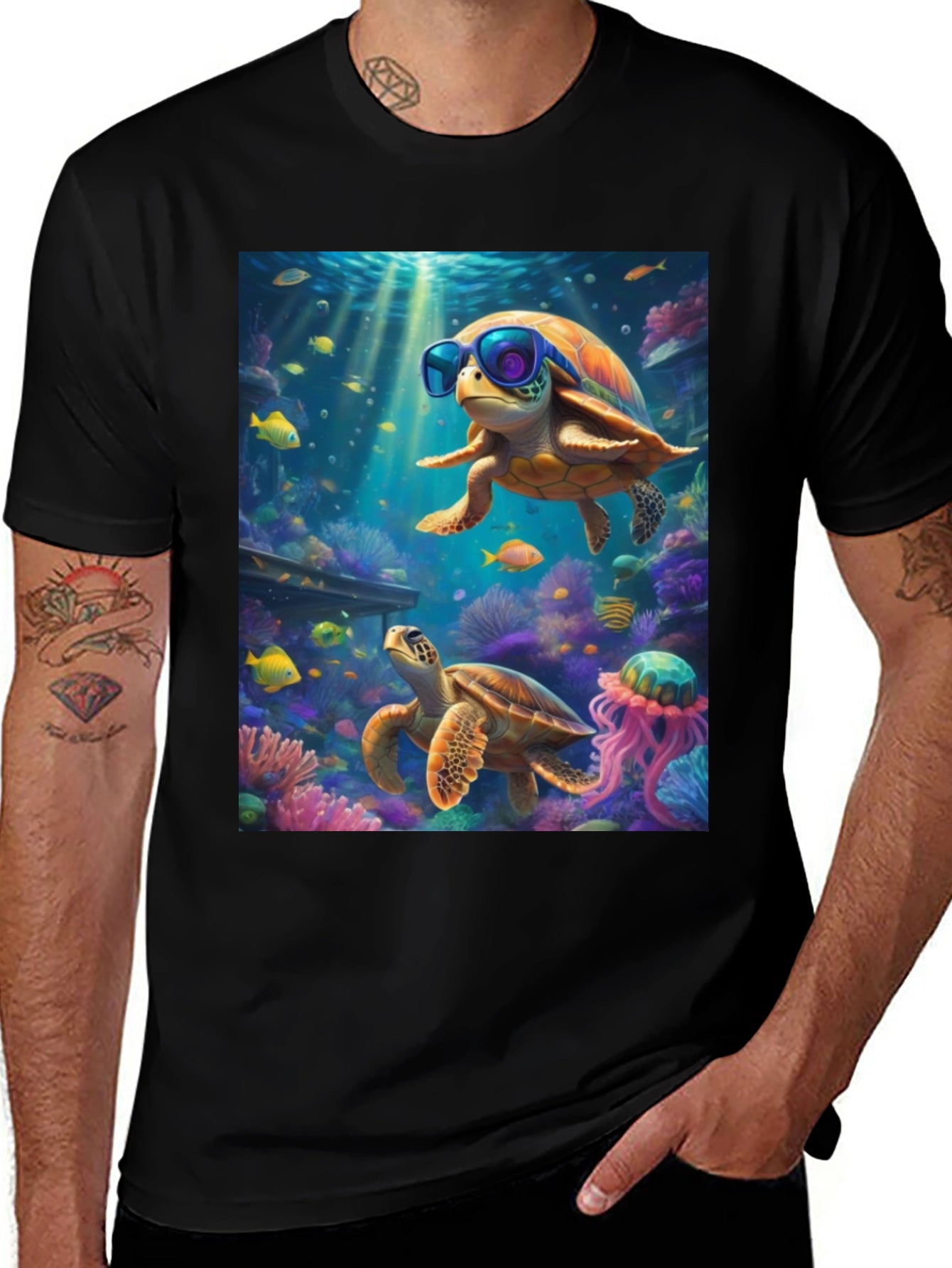 Cool Turtle Graphic Tee