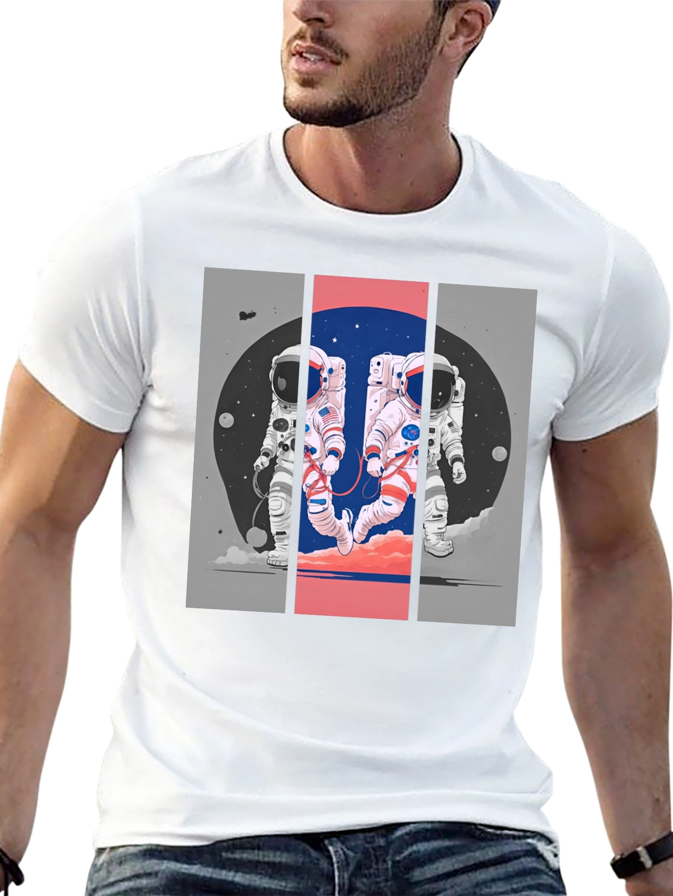 Astronaut Duo Graphic T-Shirt