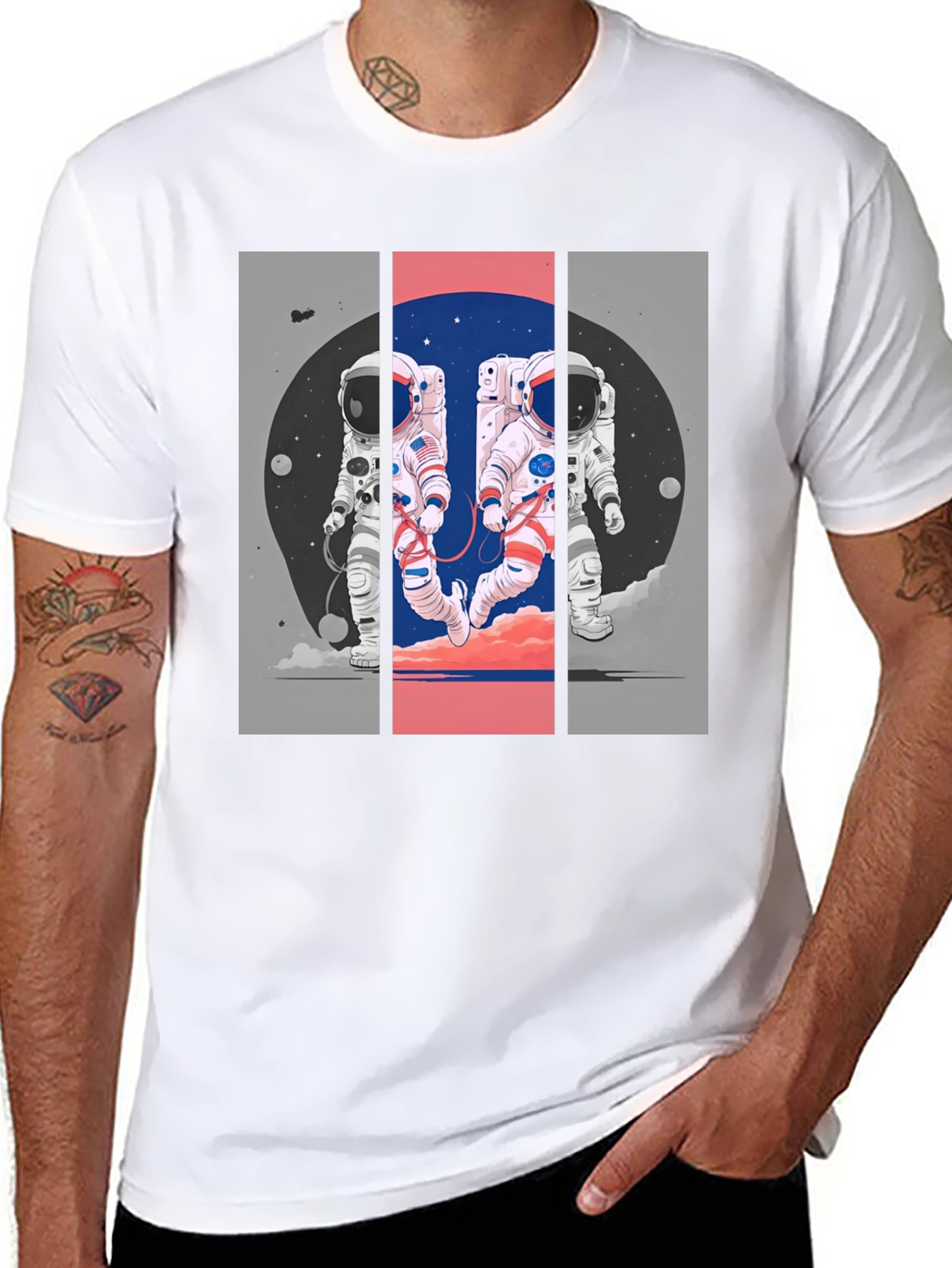 Astronaut Duo Graphic T-Shirt