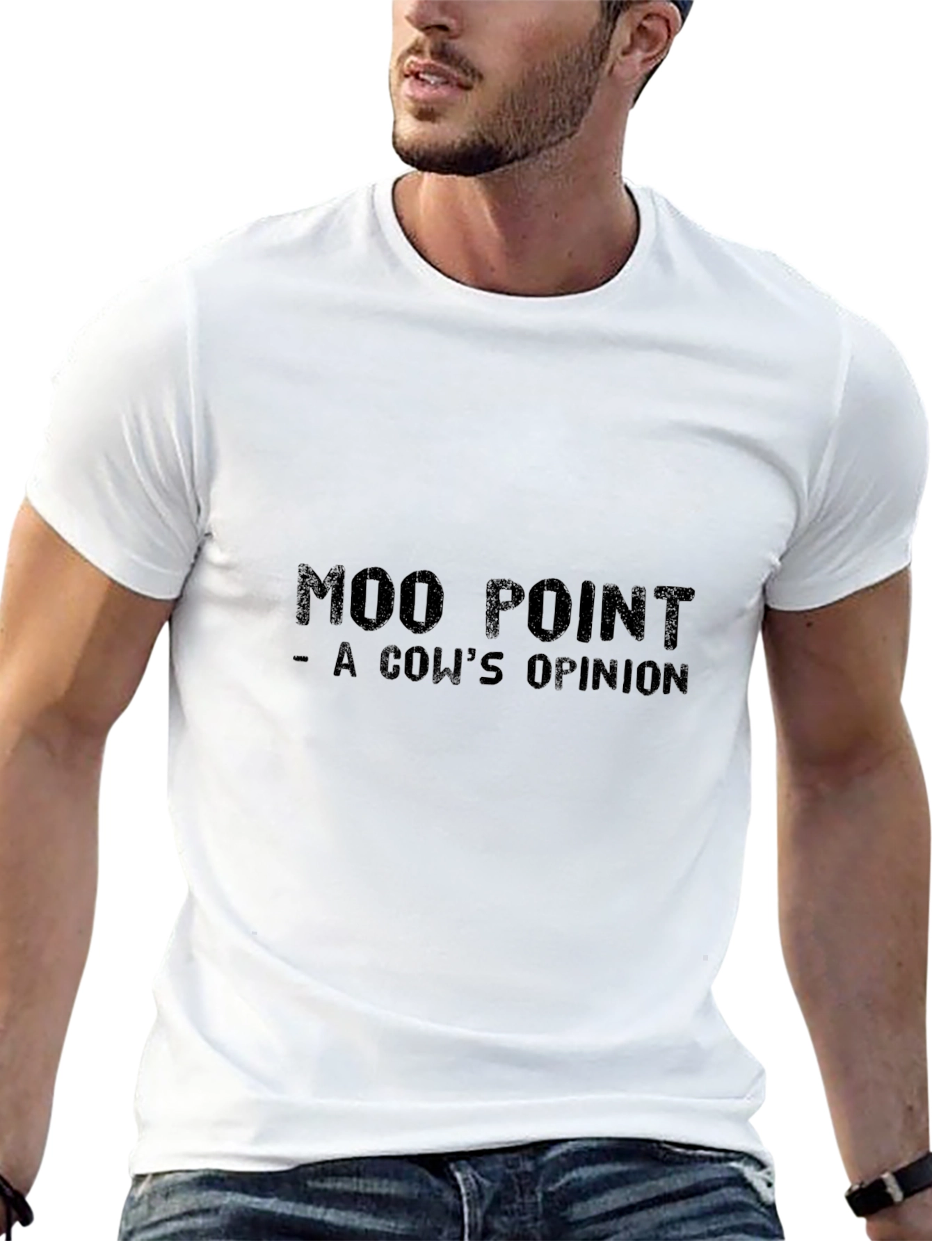 Moo Point T-Shirt - A Cows Opinion Funny Tee
