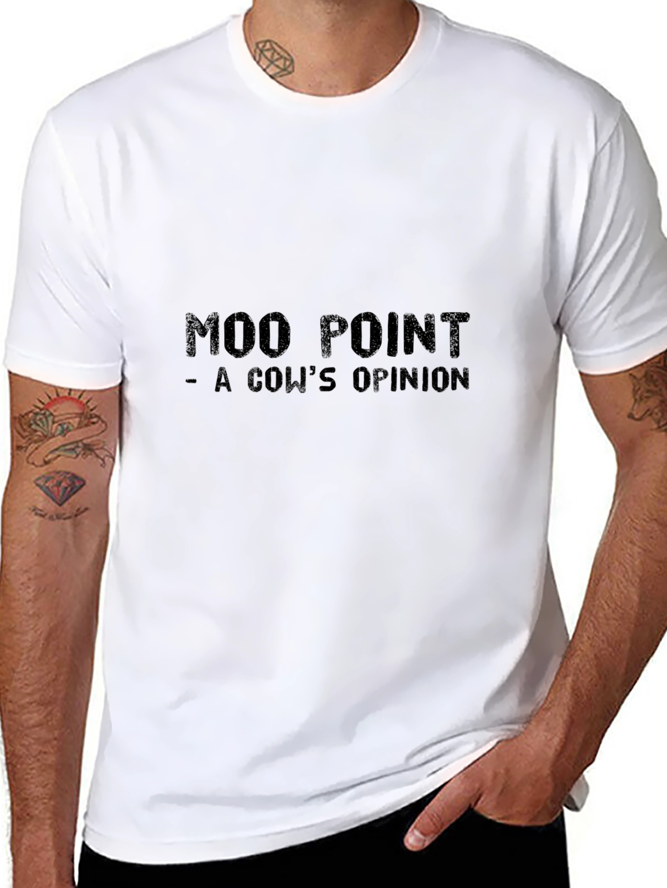 Moo Point T-Shirt - A Cows Opinion Funny Tee
