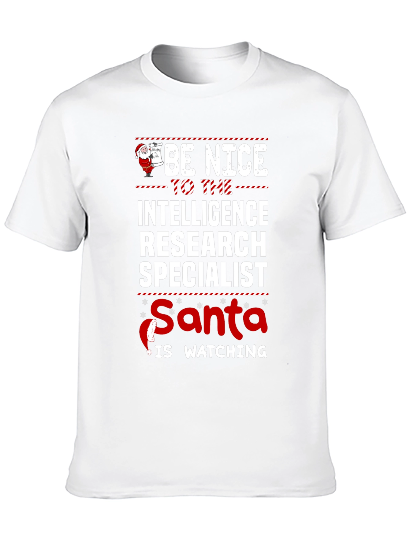 Intelligence Research Specialist Santa Watching T-Shirt