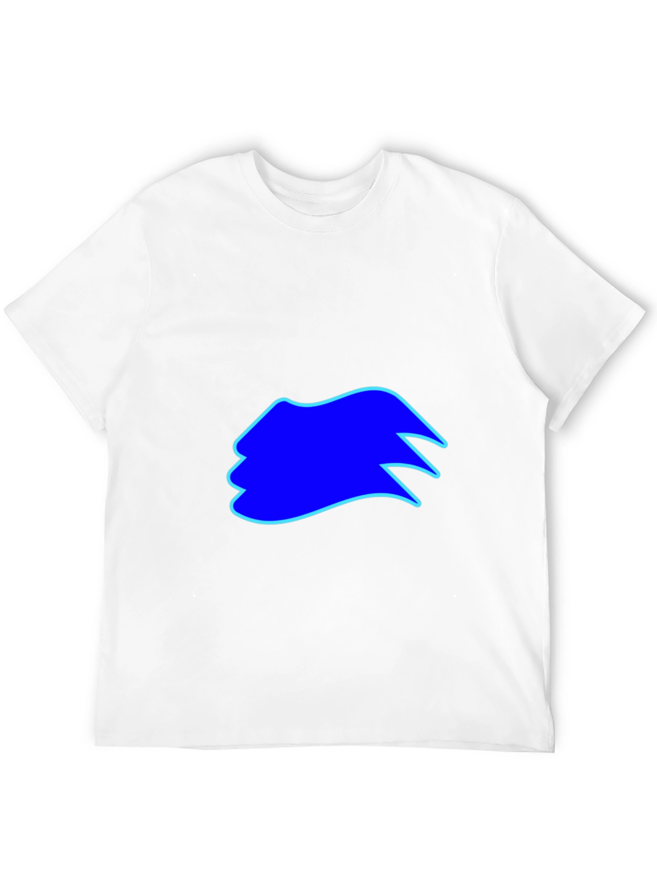 Mens Black T-Shirt with Blue Graphic Design