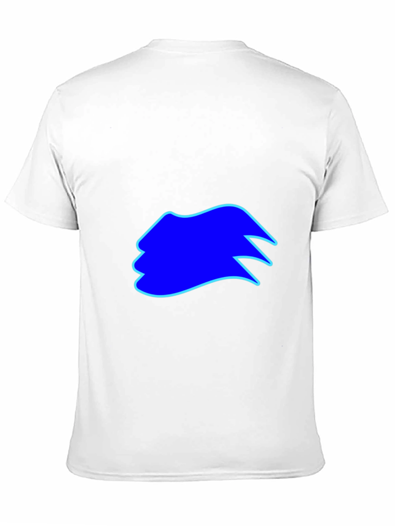 Mens Black T-Shirt with Blue Graphic Design
