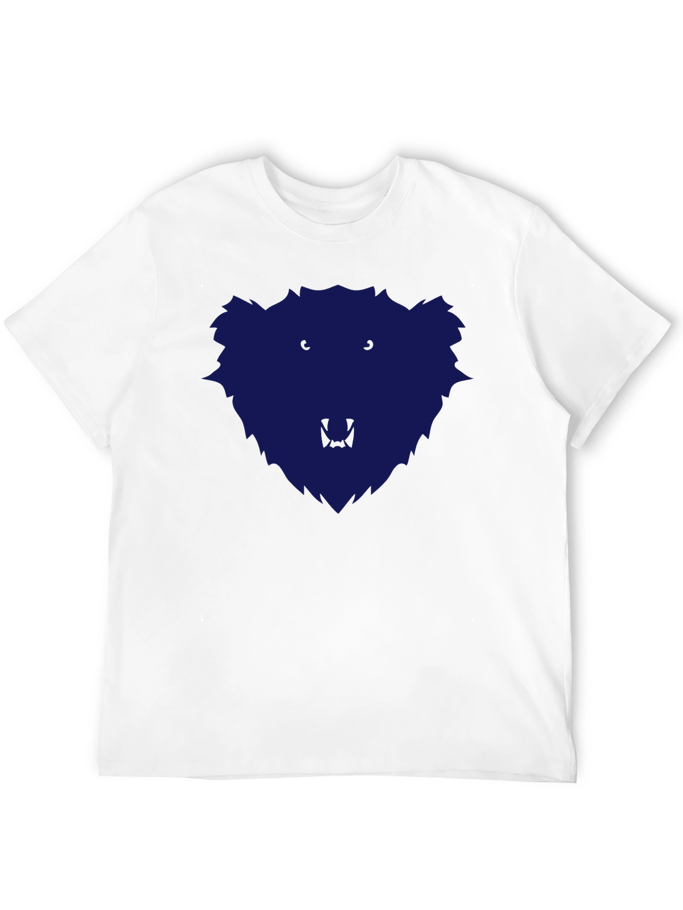 Mens Black T-Shirt with Blue Bear Graphic