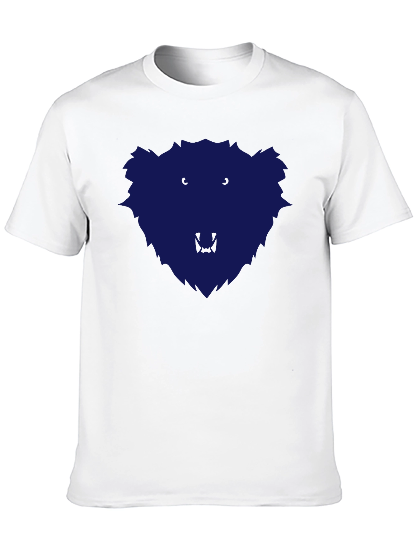 Mens Black T-Shirt with Blue Bear Graphic