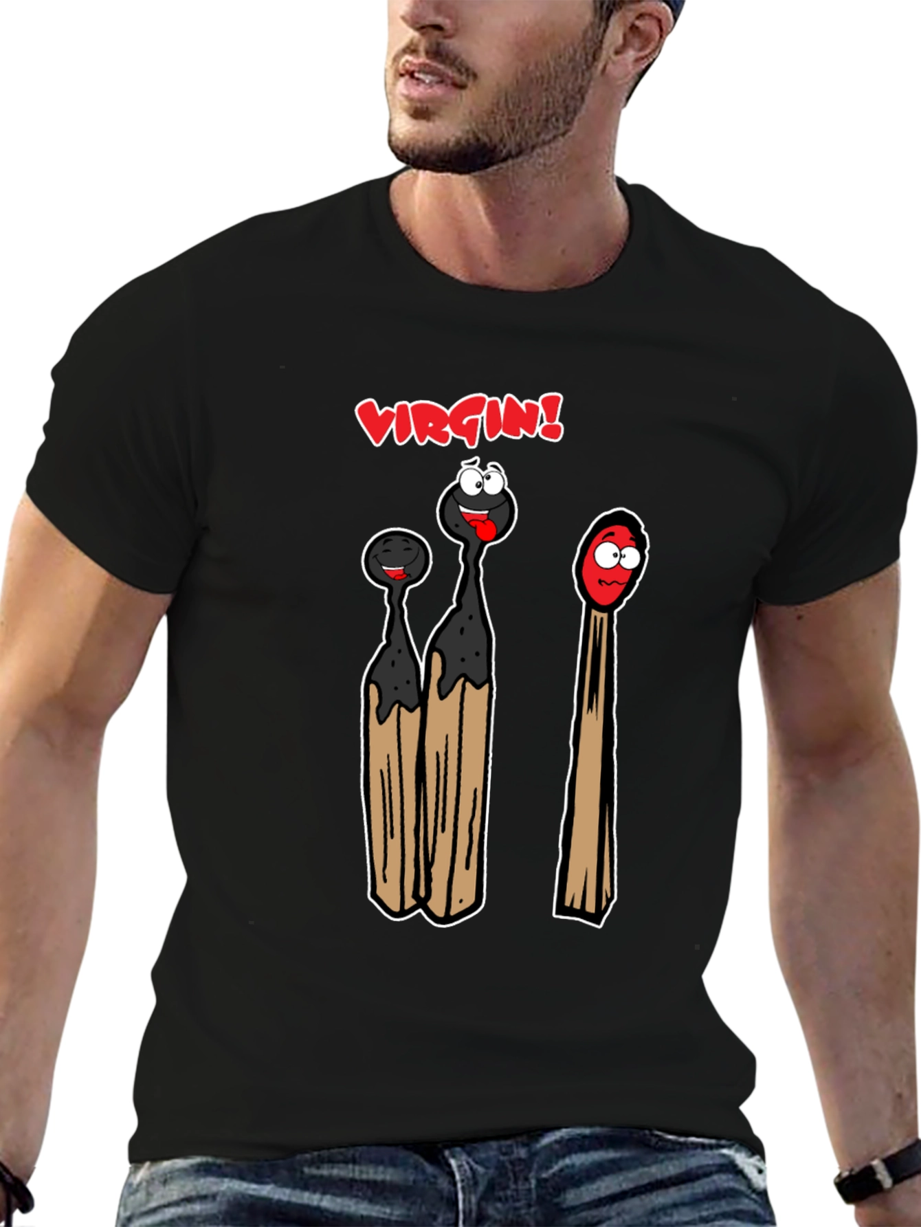 Virgin Match T-Shirt - Funny Adult Humor Tee