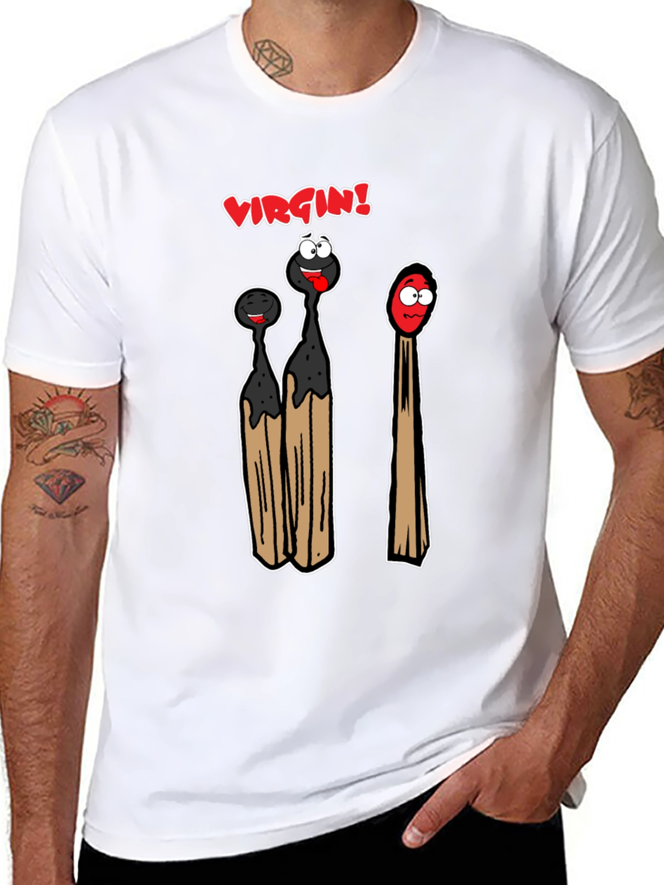 Virgin Match T-Shirt - Funny Adult Humor Tee