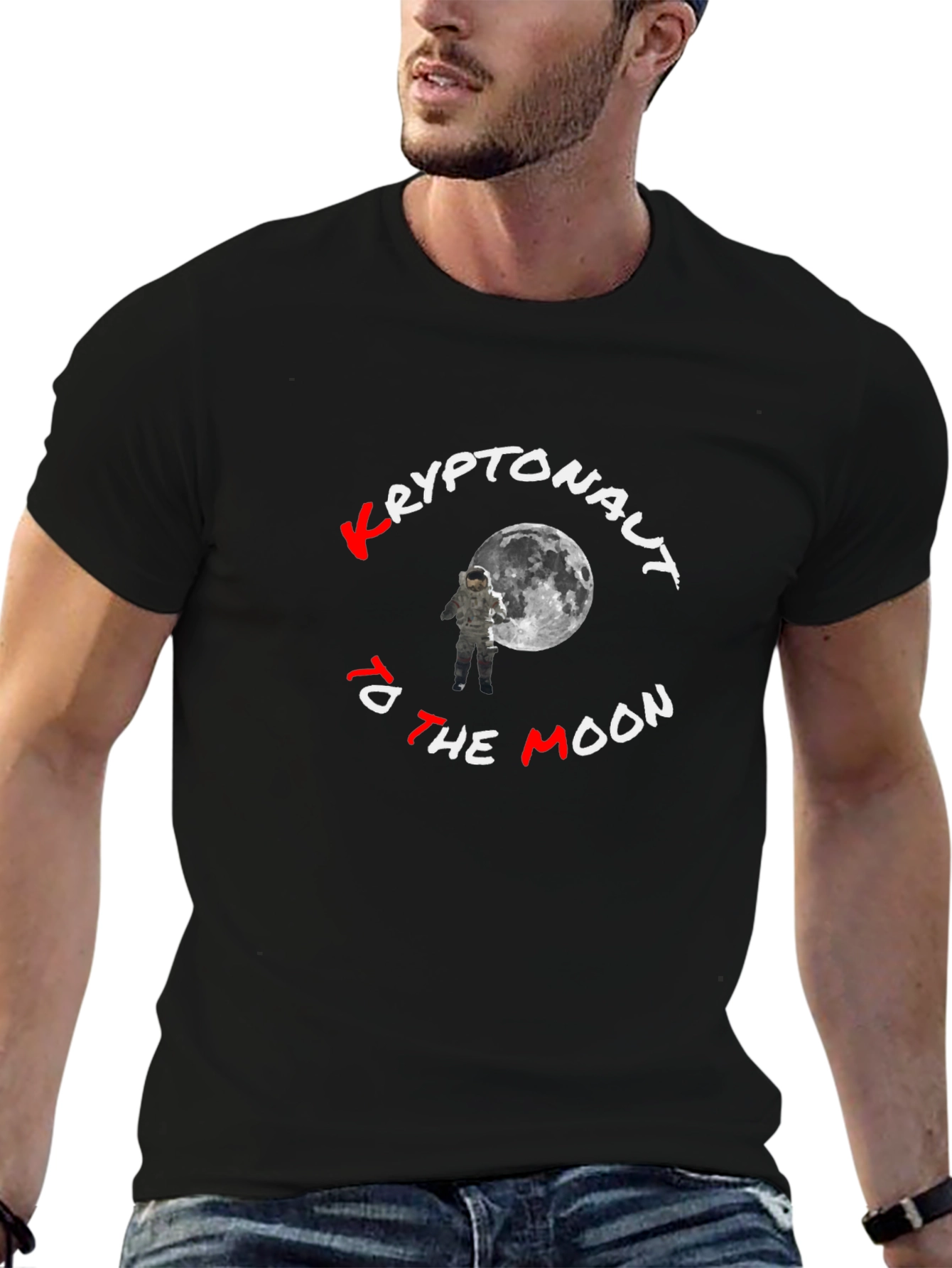 Kryptonaut To The Moon Black T-Shirt