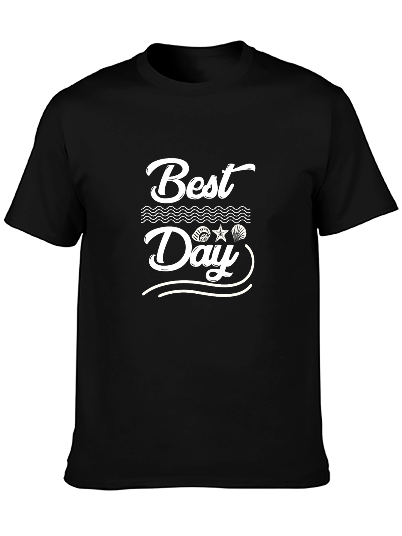 Best Day Black T-Shirt | Beach Lover Tee