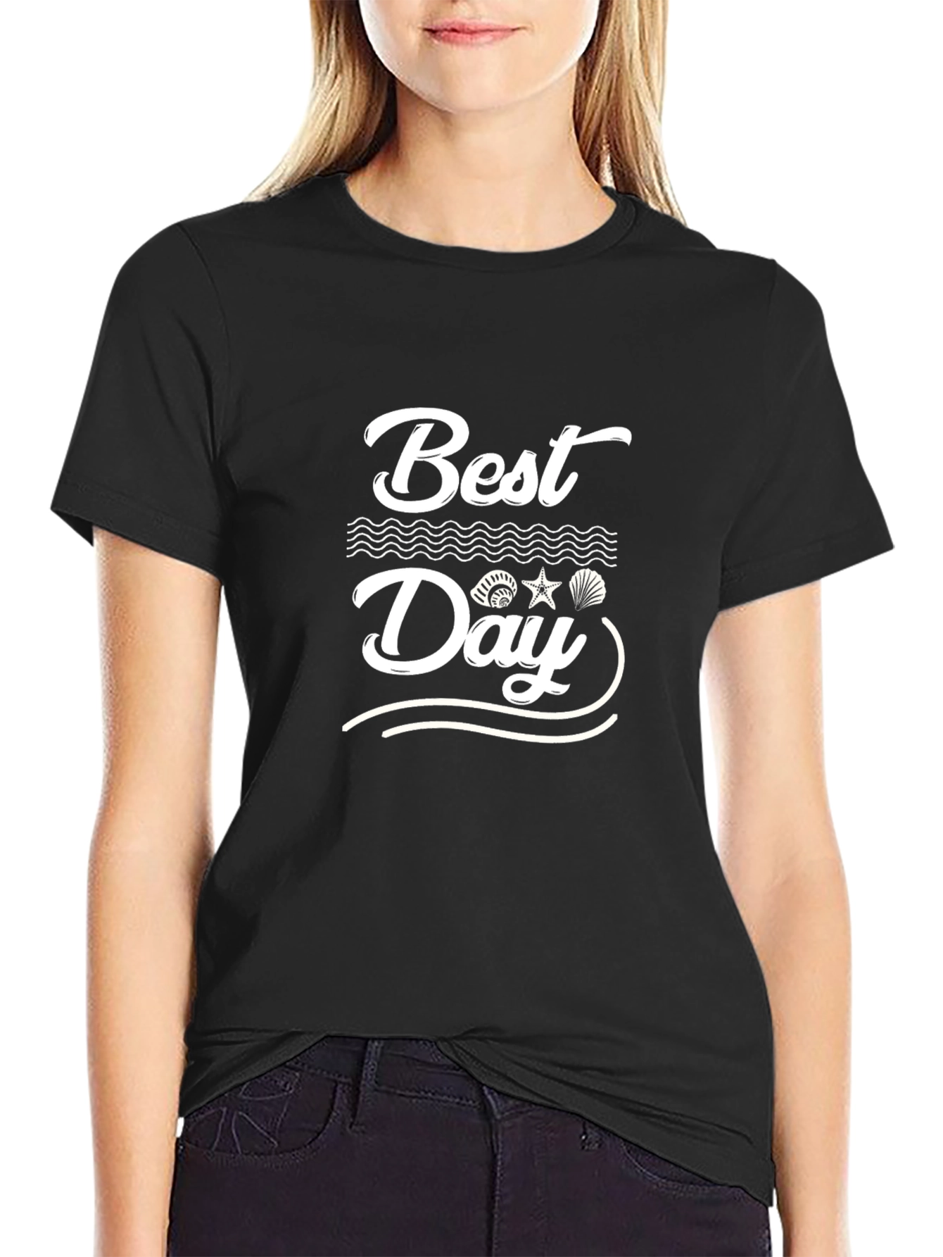 Best Day Black T-Shirt | Beach Lover Tee