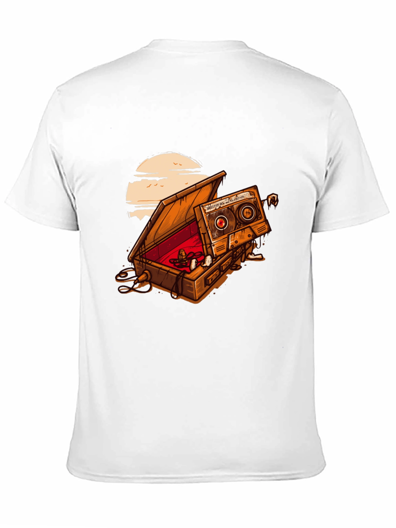 Retro Cassette Tape Coffin T-Shirt