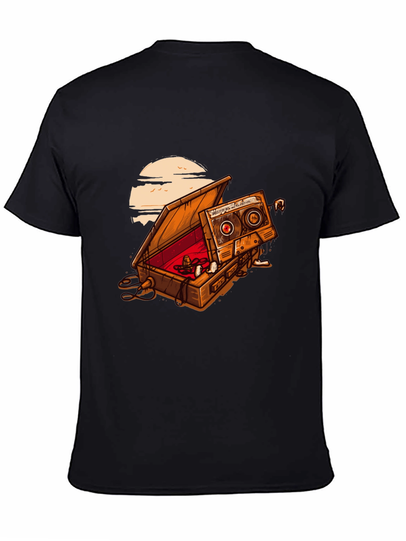 Retro Cassette Tape Coffin T-Shirt