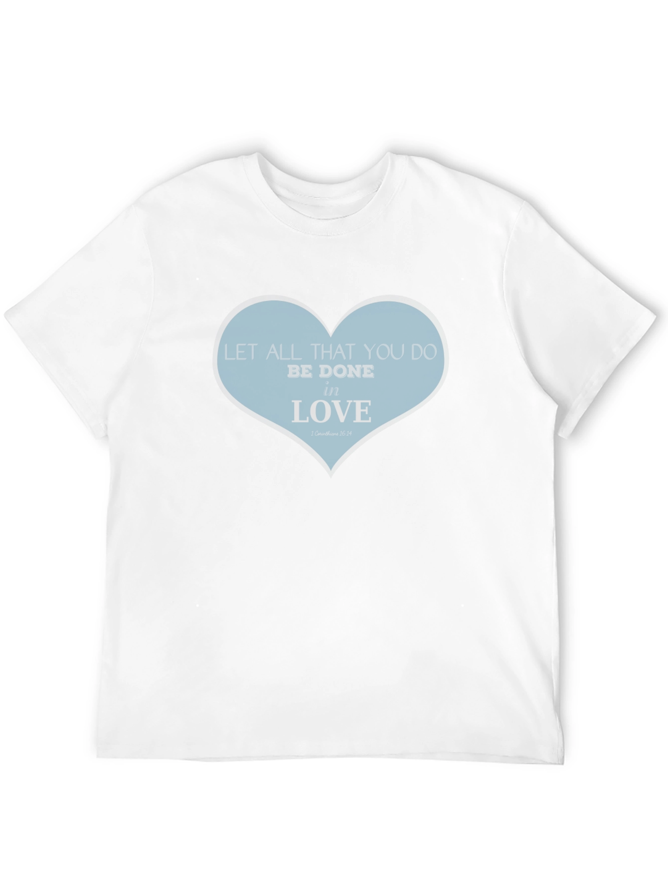 Love Scripture Heart T-Shirt - Black