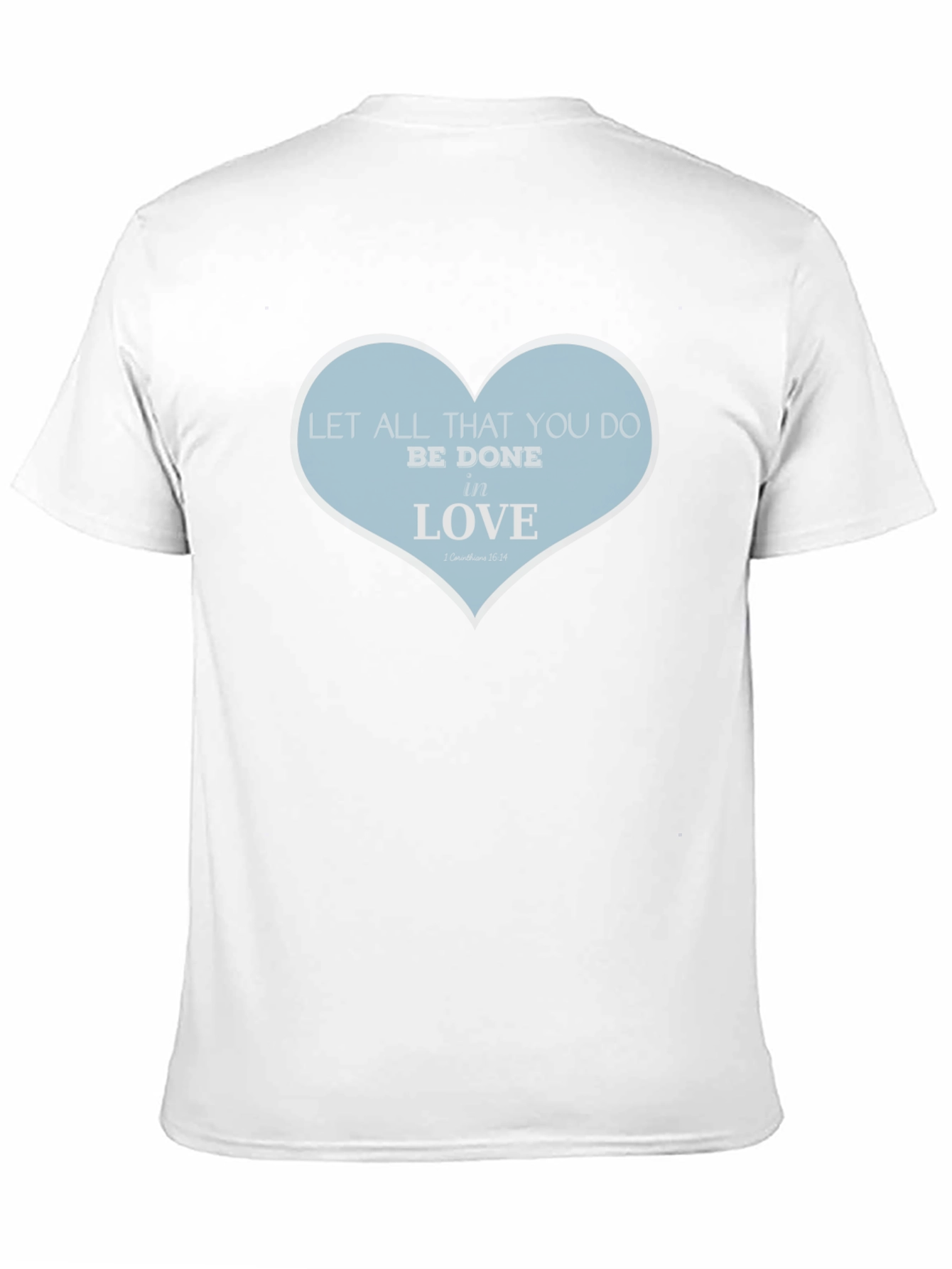 Love Scripture Heart T-Shirt - Black