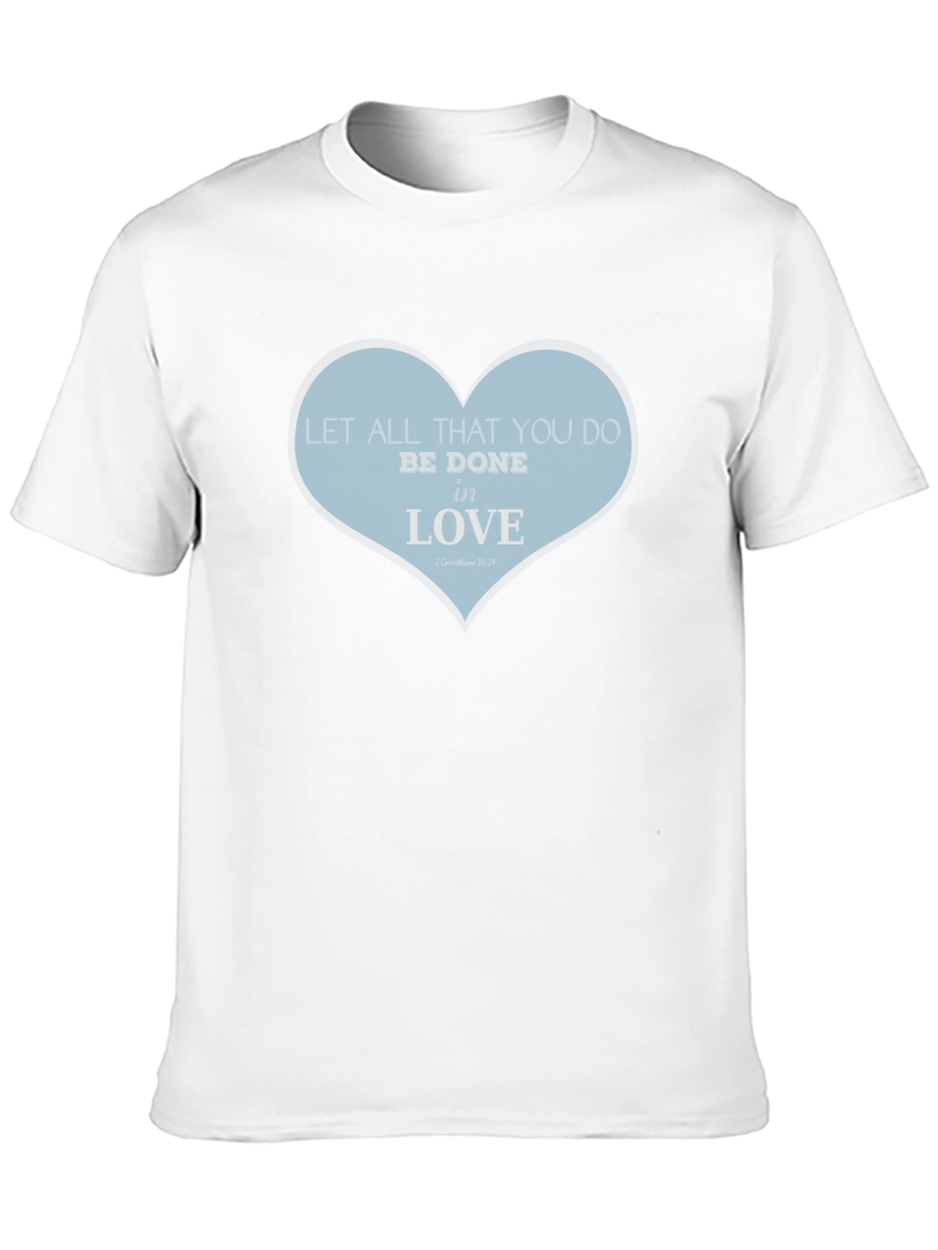Love Scripture Heart T-Shirt - Black