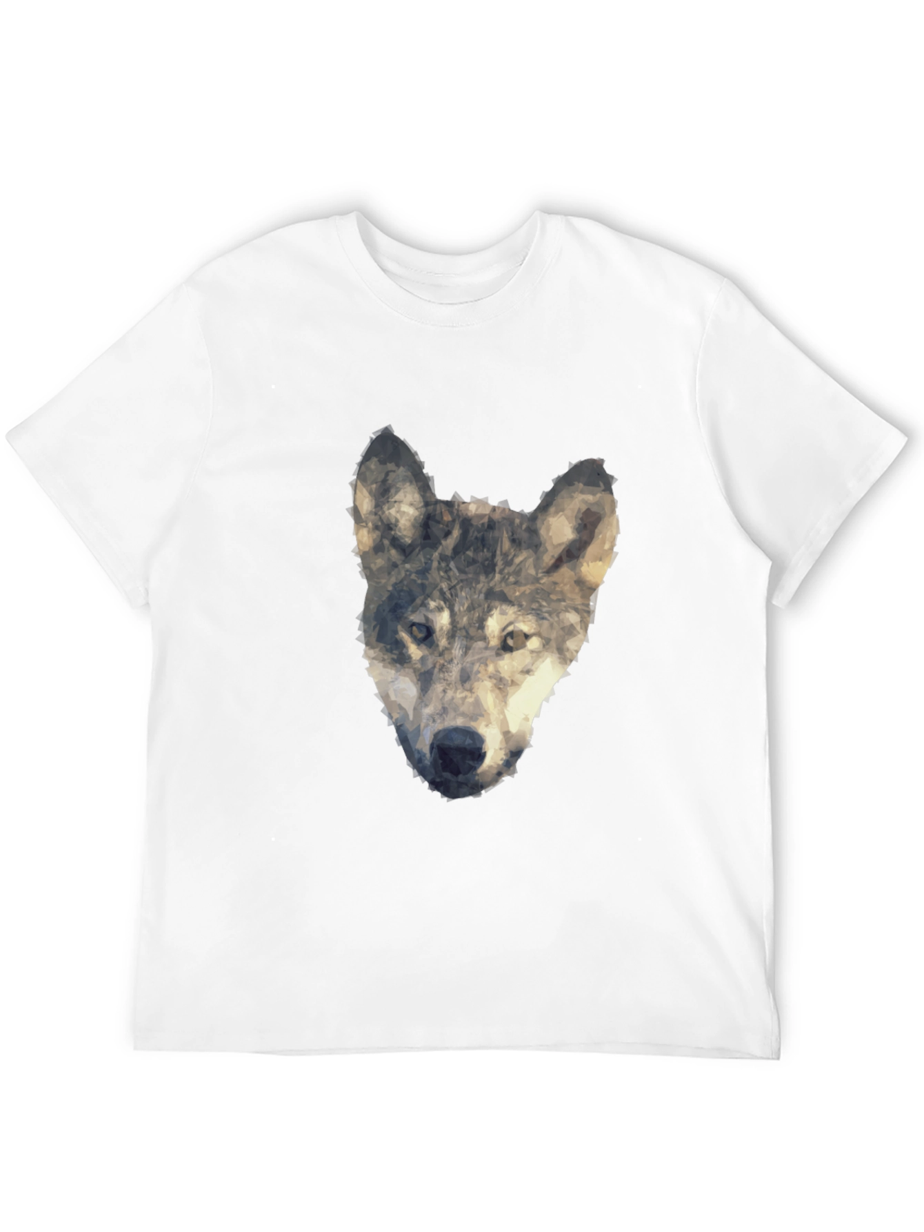 Wolf Graphic Print Tee - Modern Artistic Design