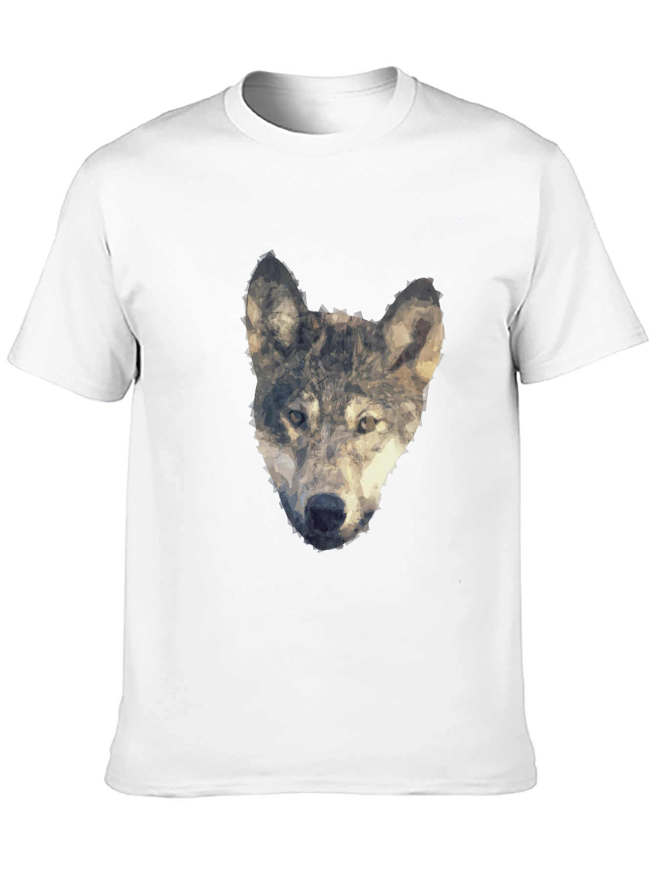 Wolf Graphic Print Tee - Modern Artistic Design