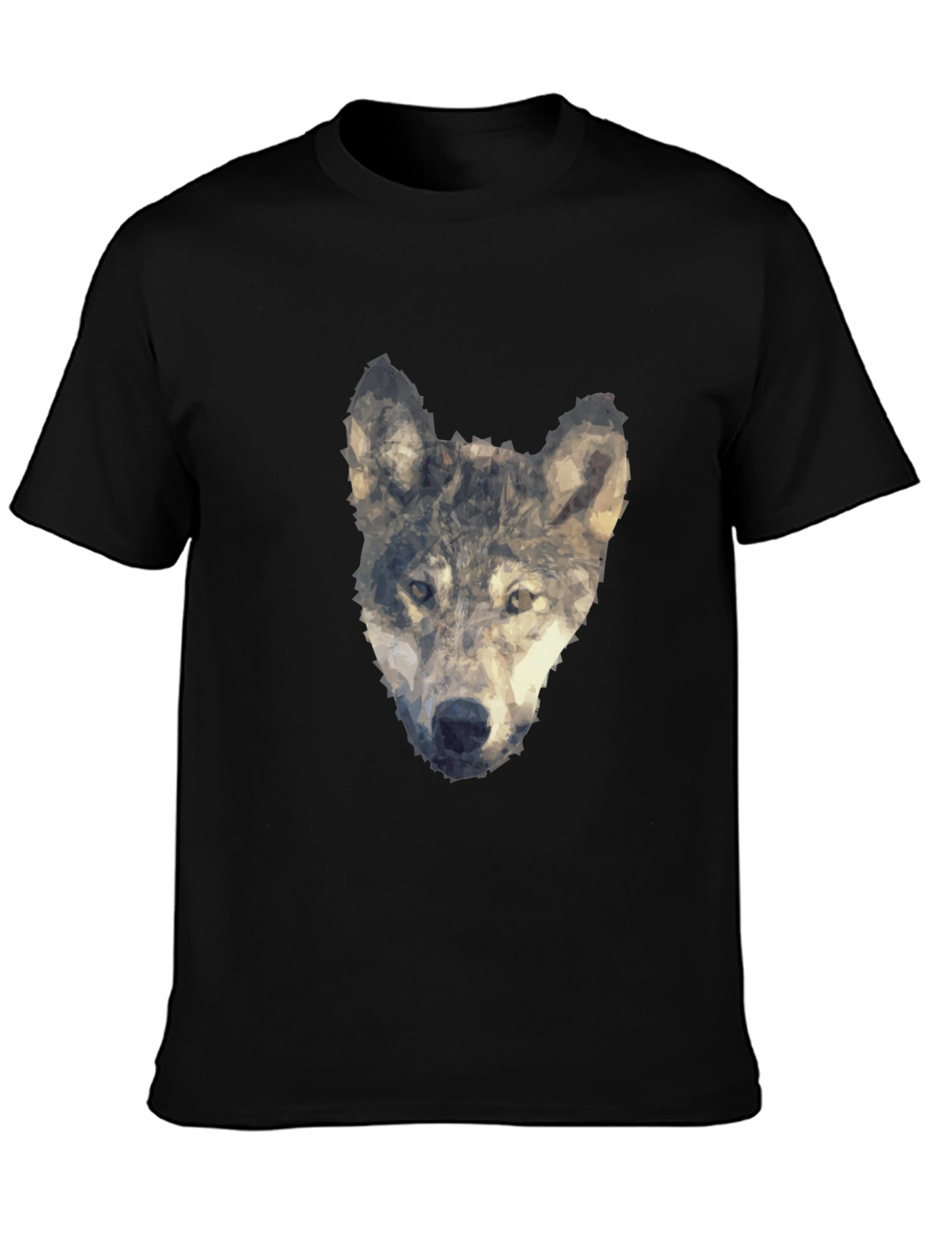 Wolf Graphic Print Tee - Modern Artistic Design