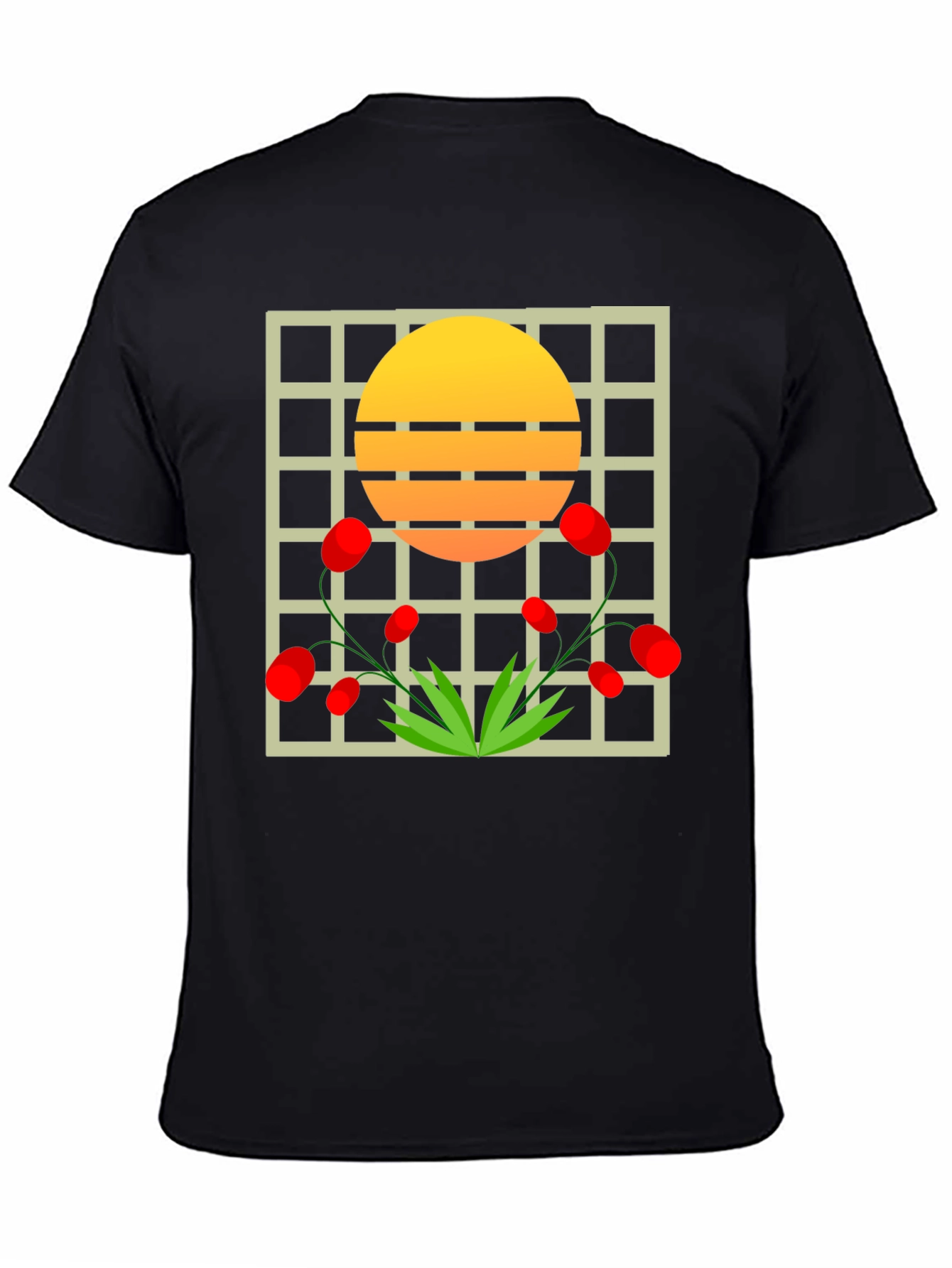 Abstract Sunset Floral Graphic Tee
