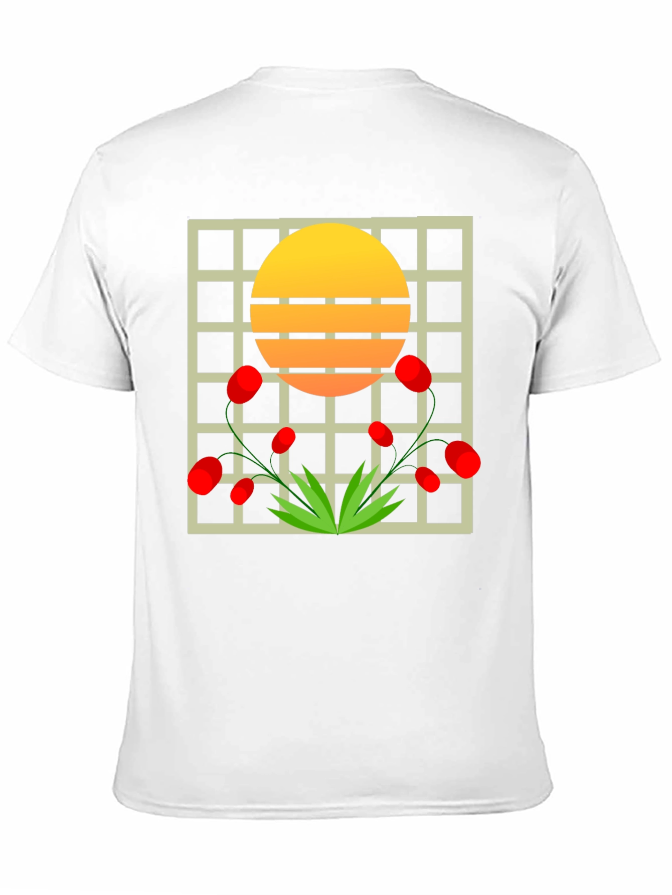 Abstract Sunset Floral Graphic Tee