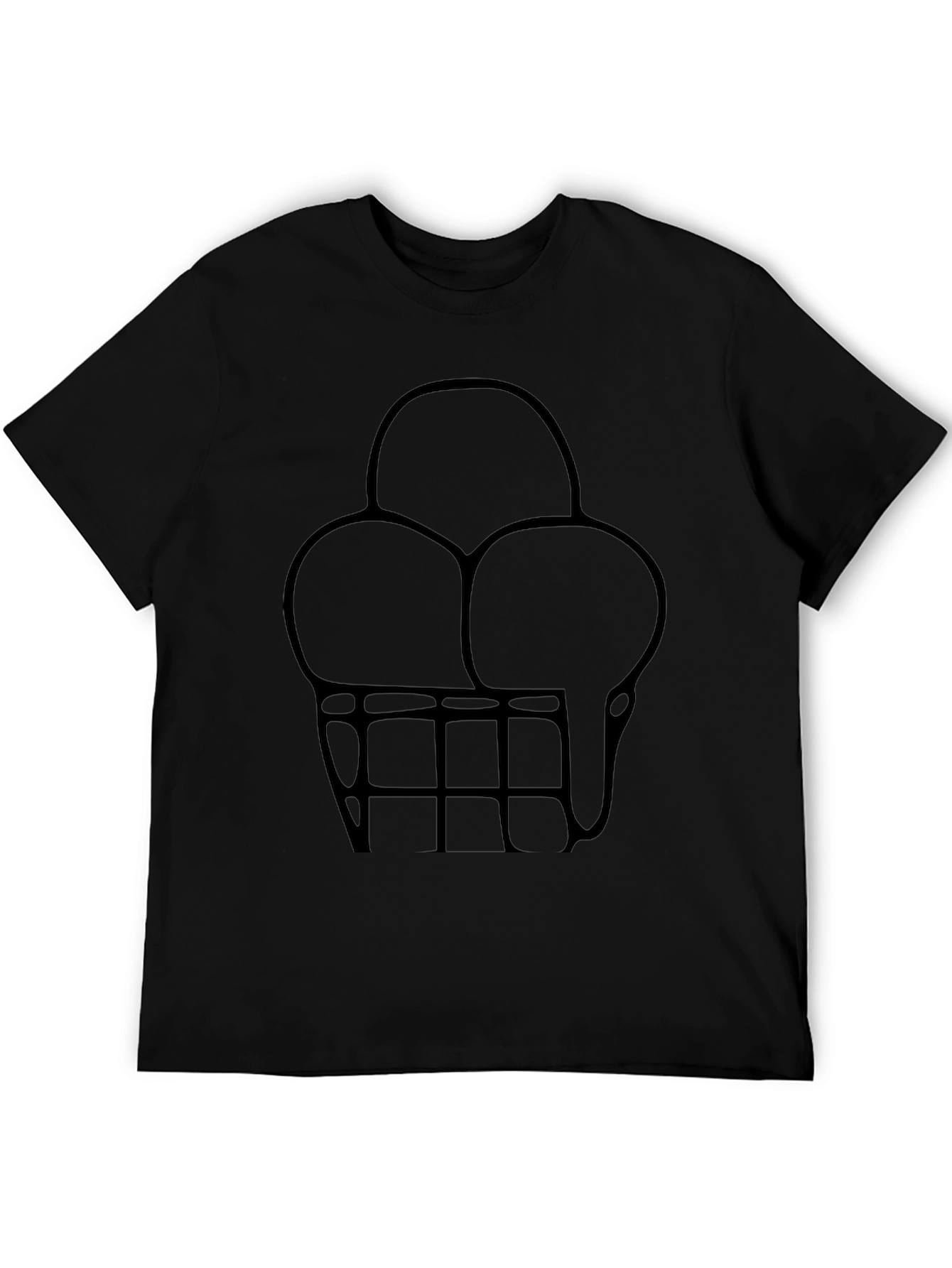 Ice Cream T-Shirt - Black Cotton Tee