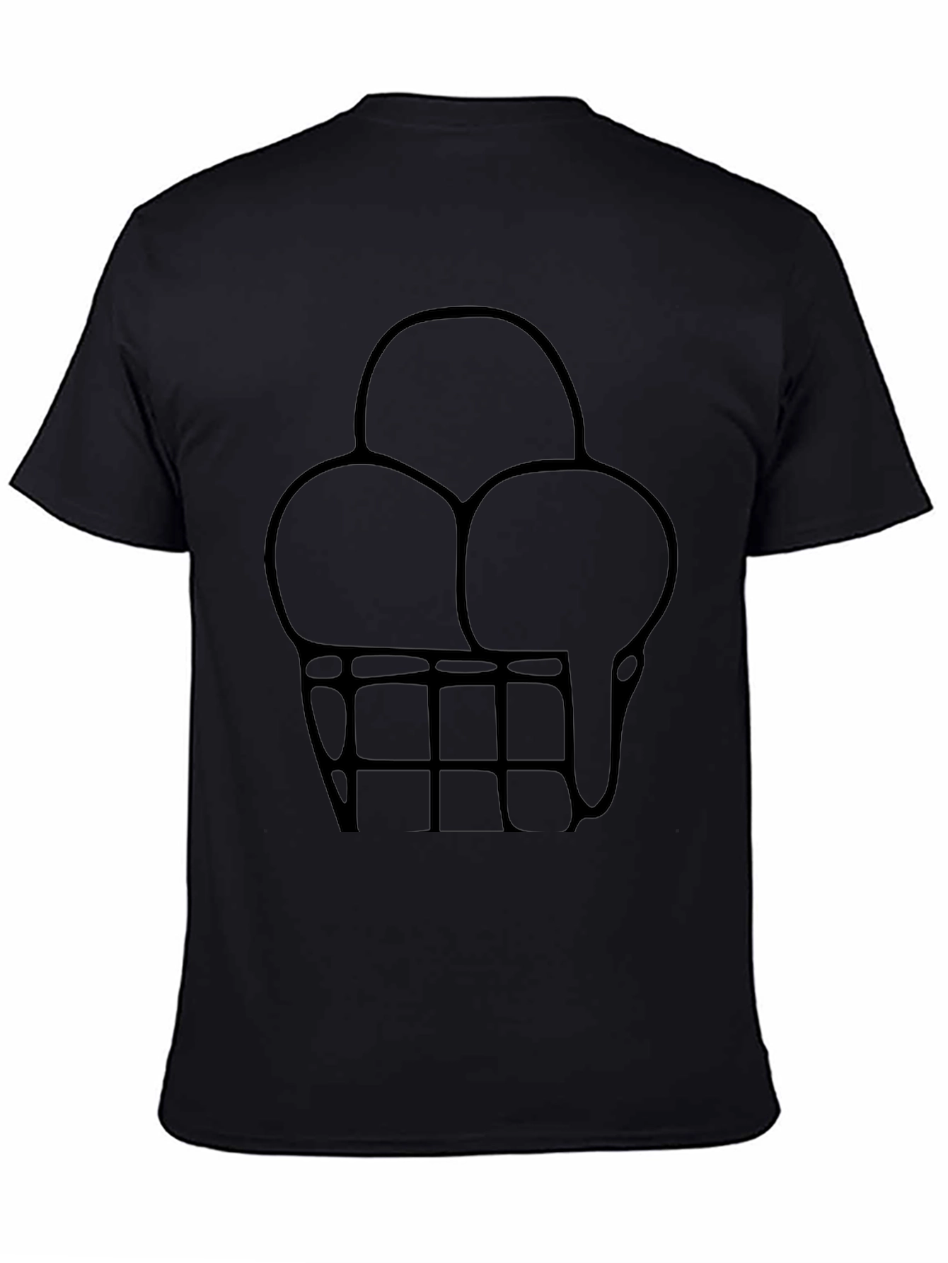Ice Cream T-Shirt - Black Cotton Tee