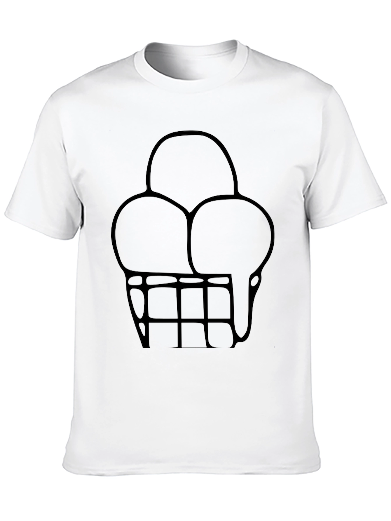 Ice Cream T-Shirt - Black Cotton Tee