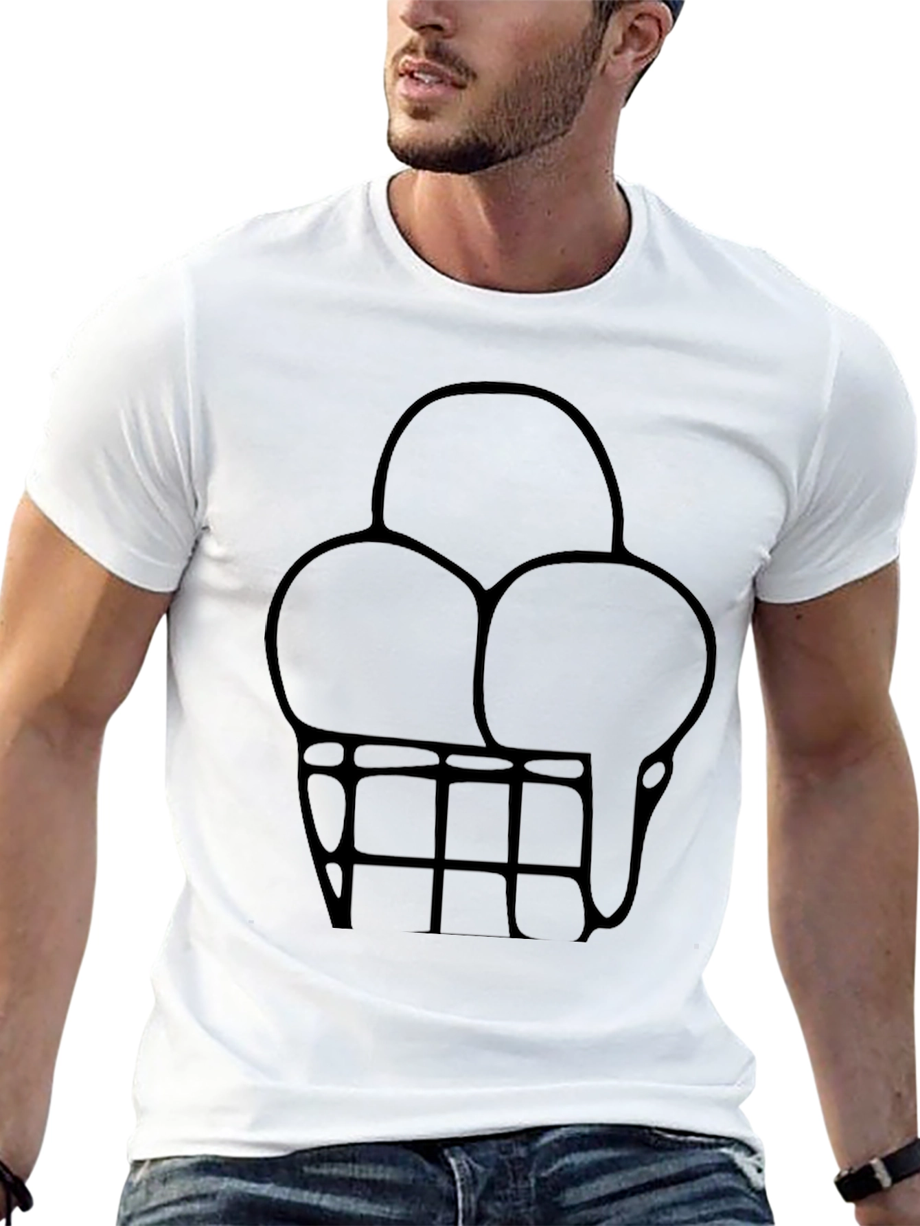Ice Cream T-Shirt - Black Cotton Tee